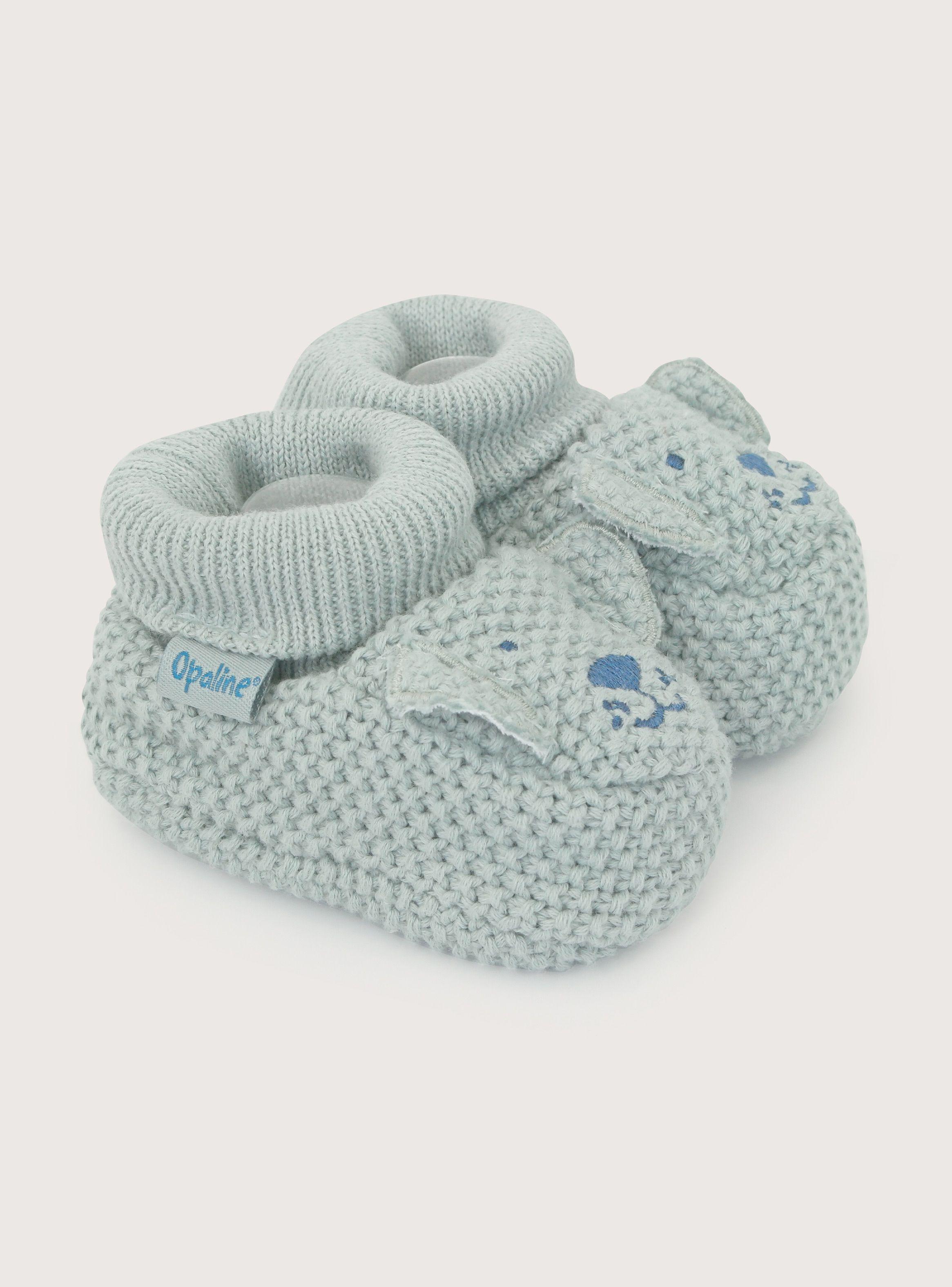 Zapato Tejido Bebe Niño Perro Gris-0
