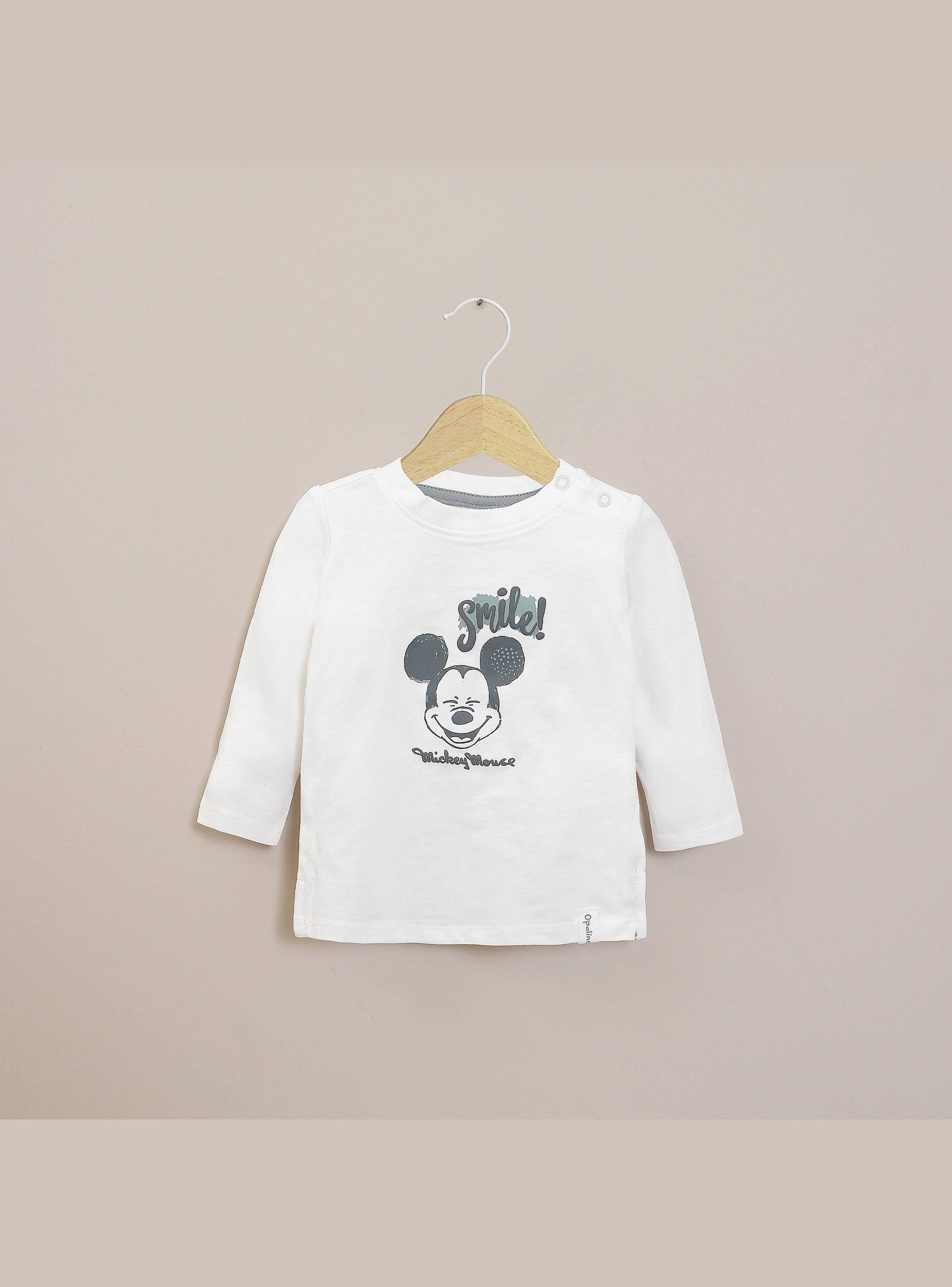 Polera Manga Larga Infant Niño Blanca Disney-0