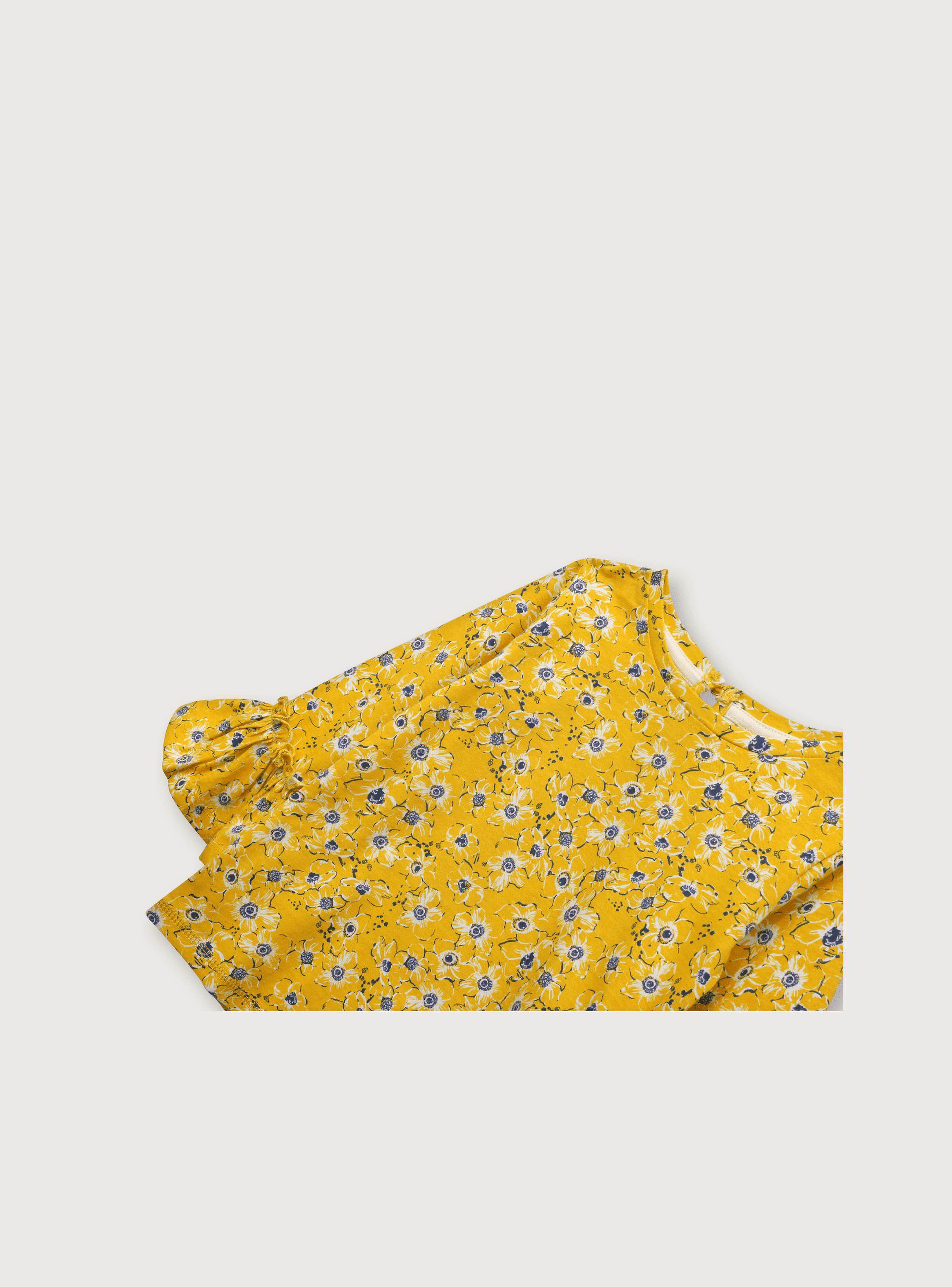 Polera Niña Manga Larga Con Vuelo Amarillo (06m A 4a)-2