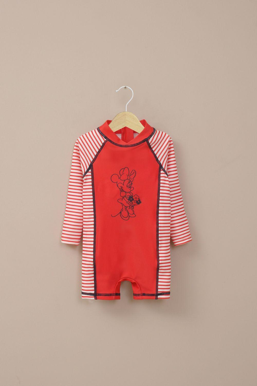 Traje de baño rojo disney de niña-0