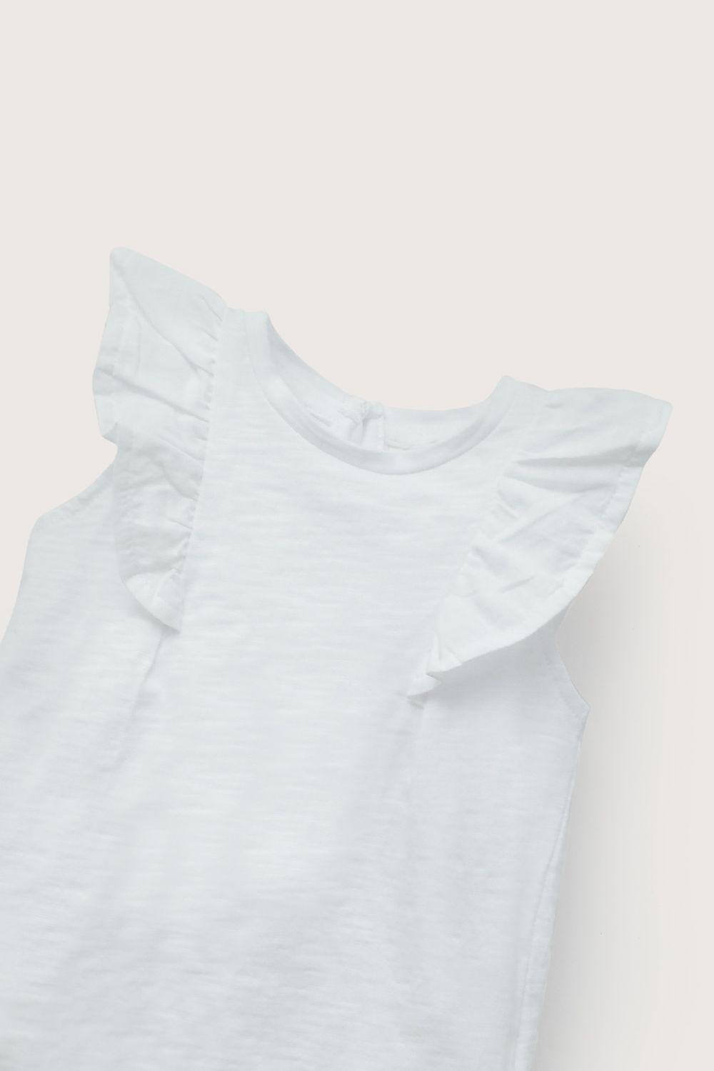 Conjunto calza y polera blanca de niña-4