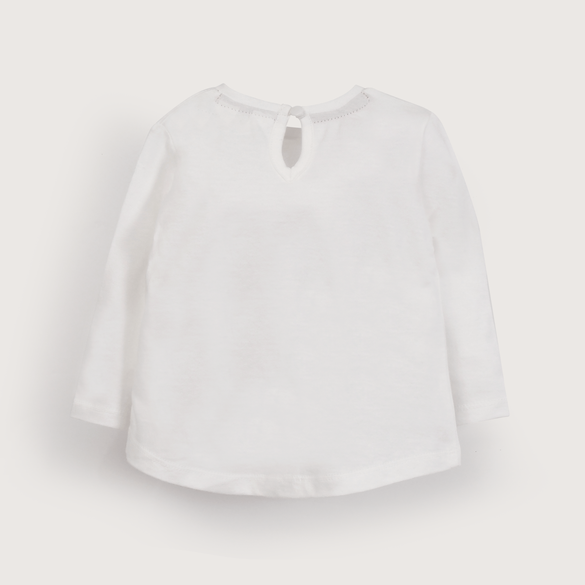 Polera manga larga blanca de niña-2