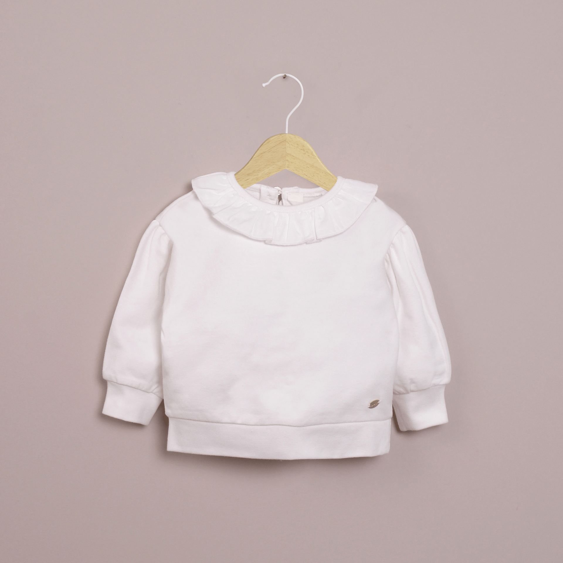 Polerón blanco de niña-0