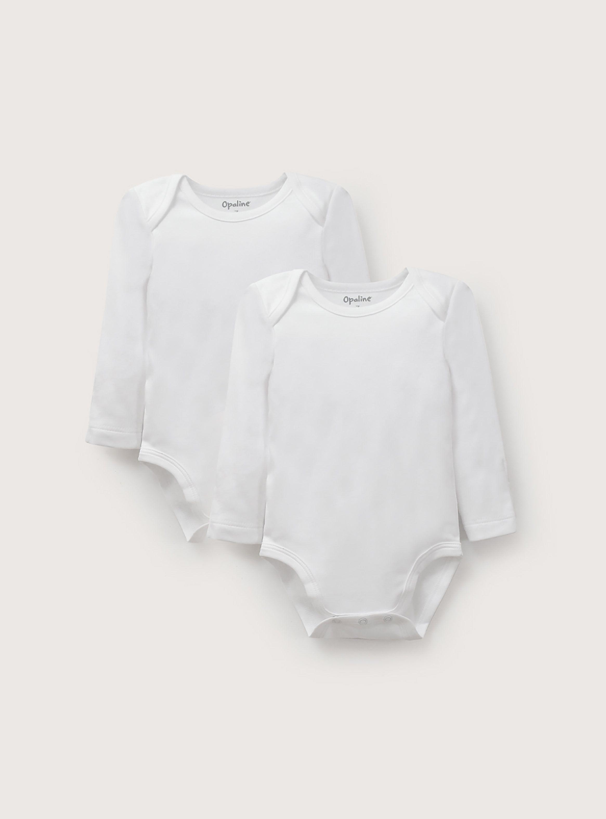 Pack 2 Body Algodón Bebé Unisex Blanco-0