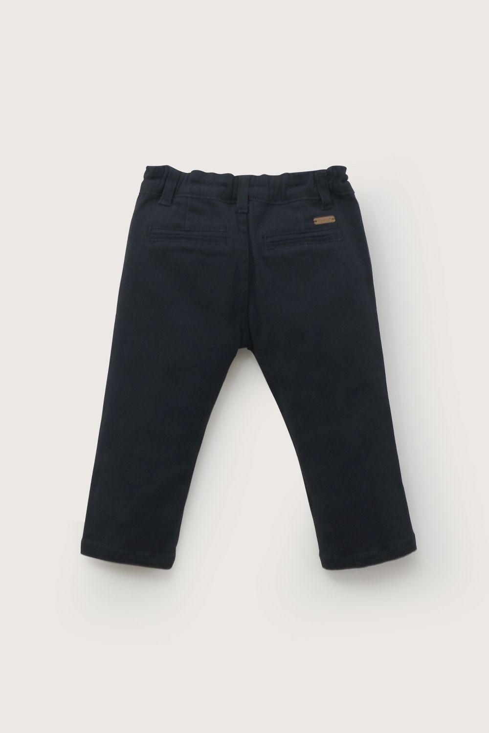 Pantalón de gabardina azul de niño-2