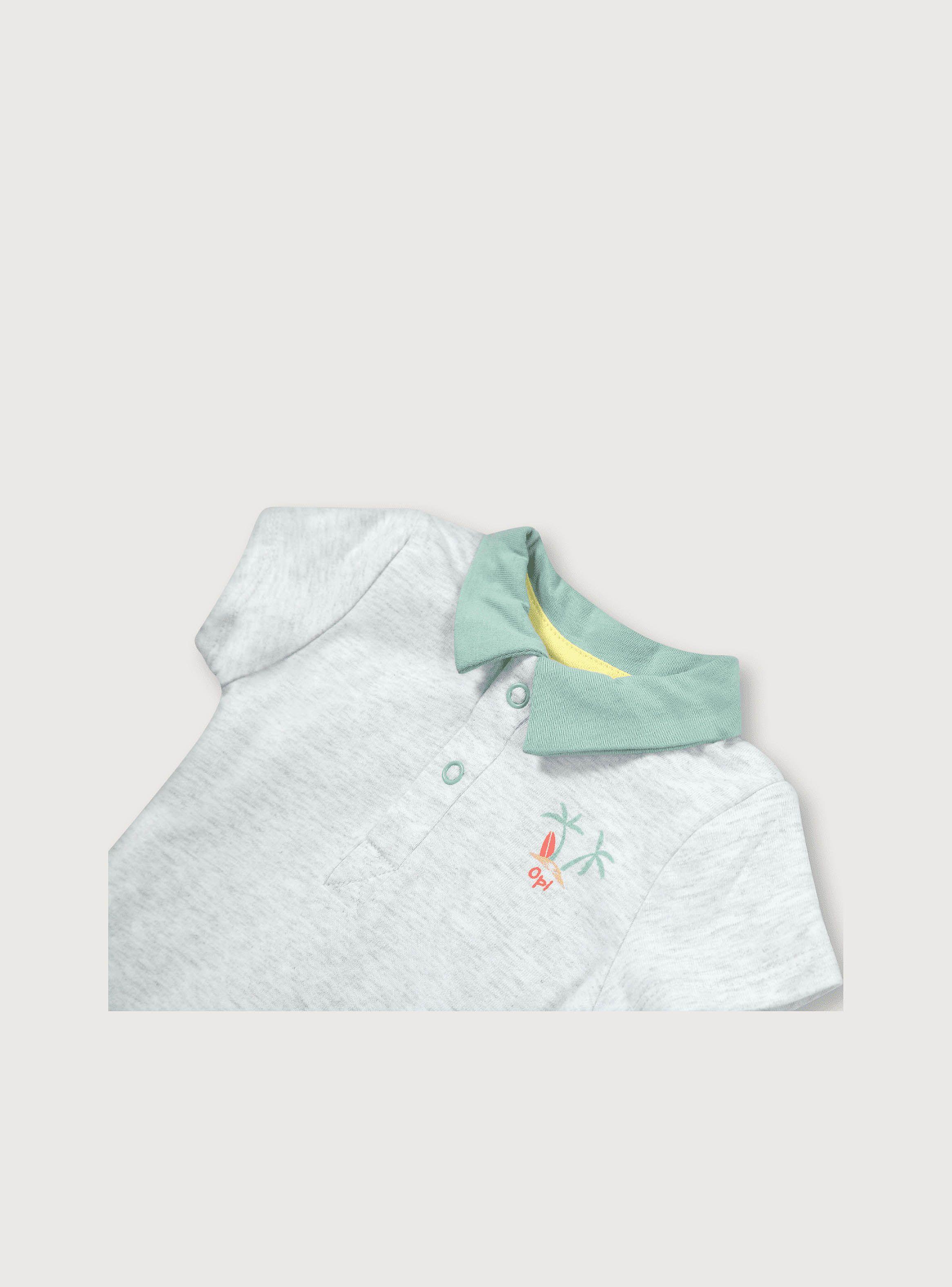Body De Niño Manga Corta Gris (Rn A 9 Meses) Opaline-2