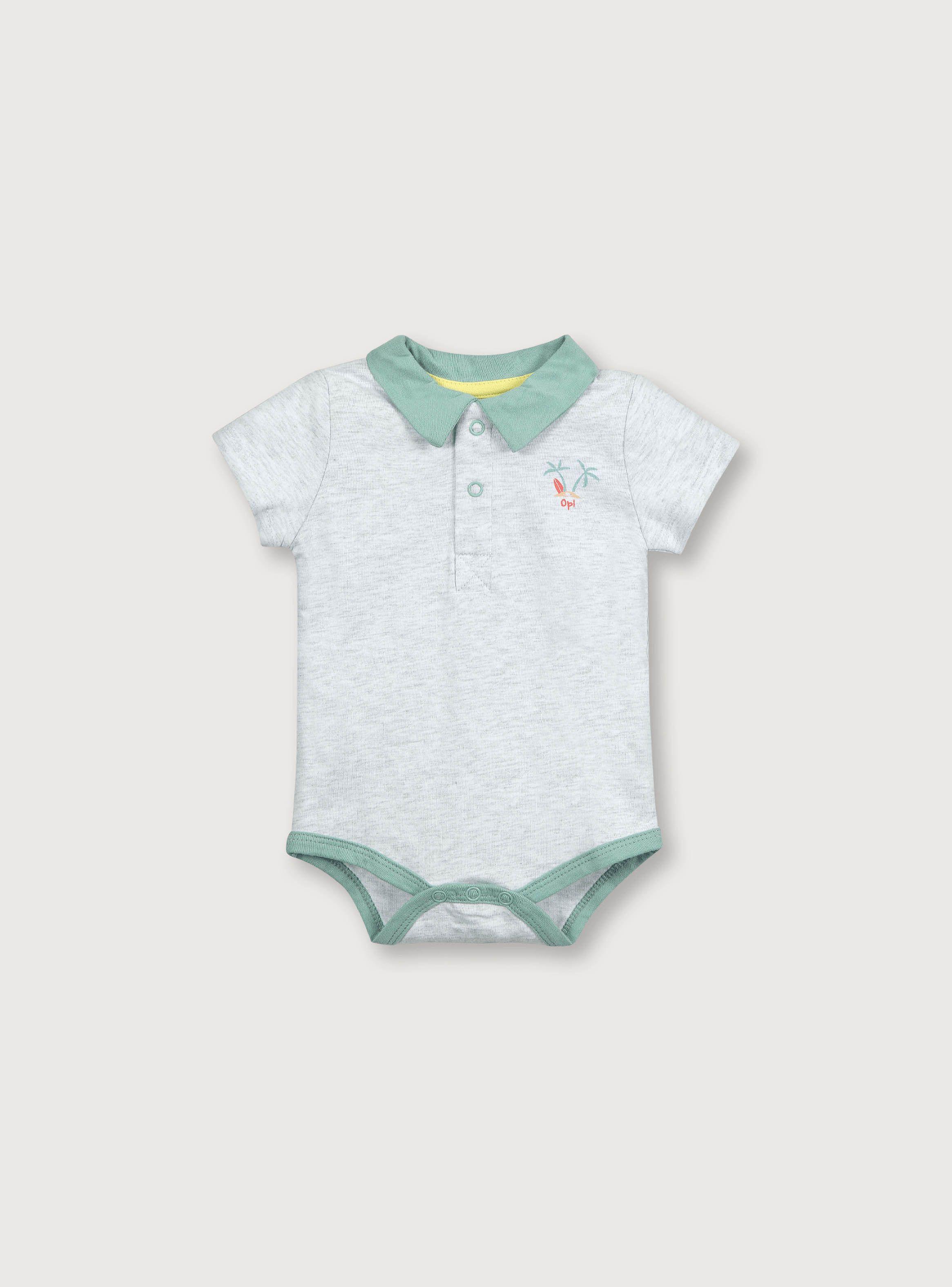 Body De Niño Manga Corta Gris (Rn A 9 Meses) Opaline-0