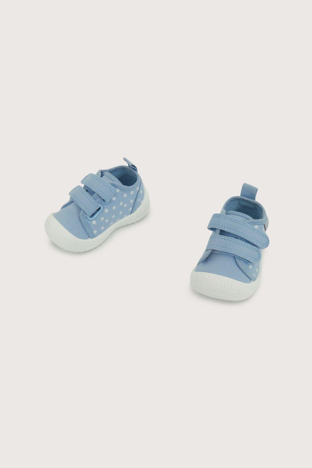 Zapatilla primeros pasos celeste de niña-3