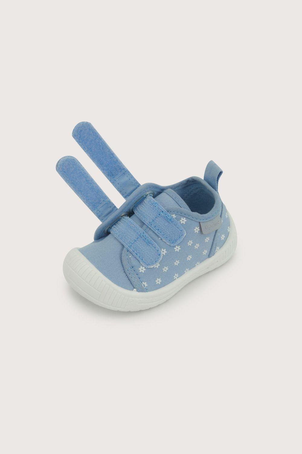 Zapatilla primeros pasos celeste de niña-6