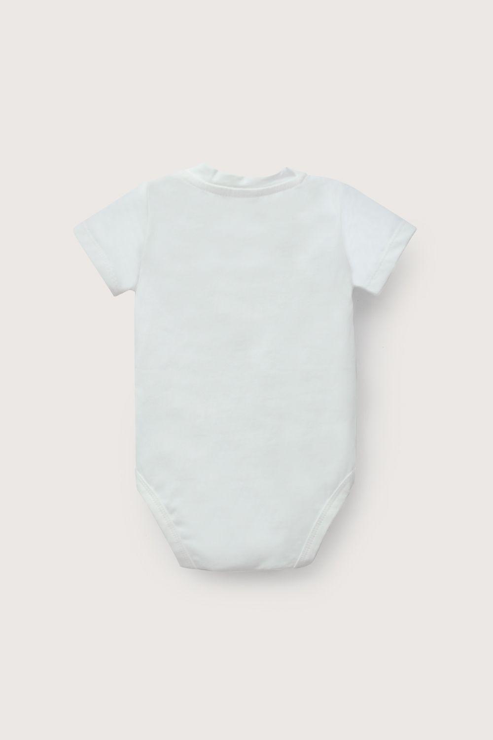 Body blanco con estampado de bebé niño-2