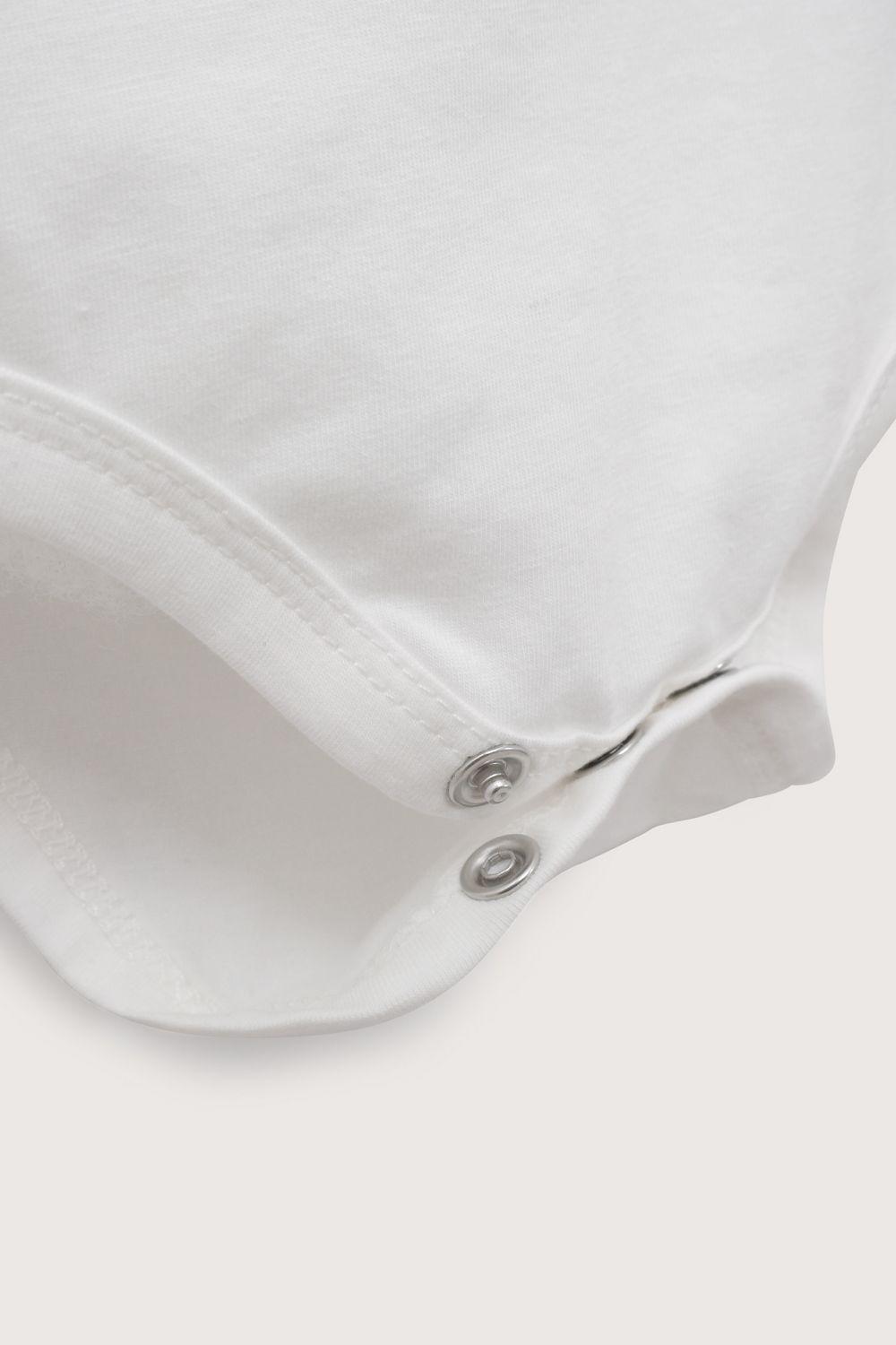 Body blanco con estampado de bebé niño-4