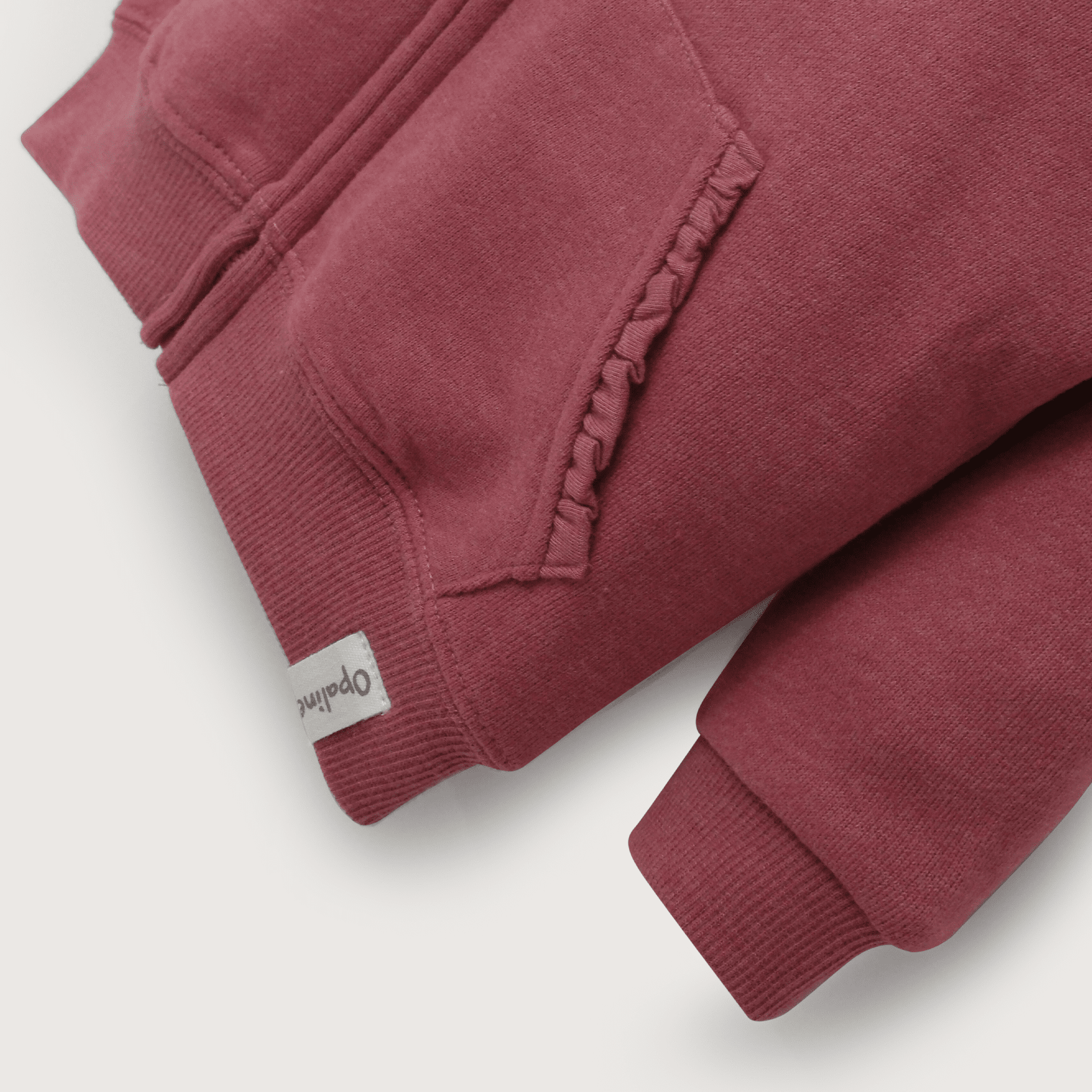 Polerón con gorro burdeo de niña-4