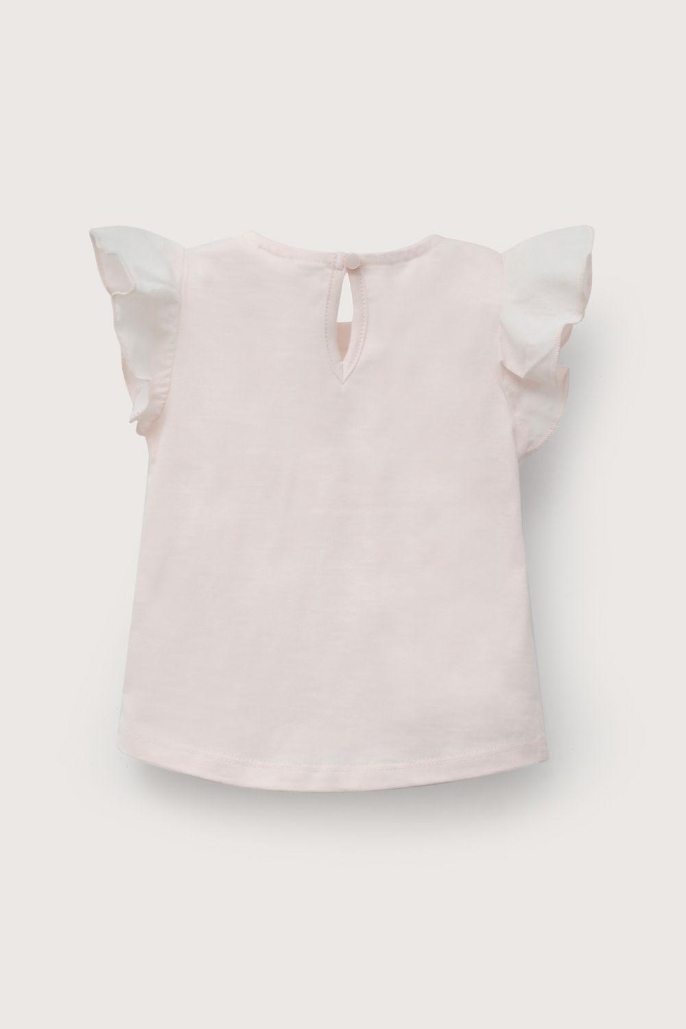 Polera rosada estampada de niña-2