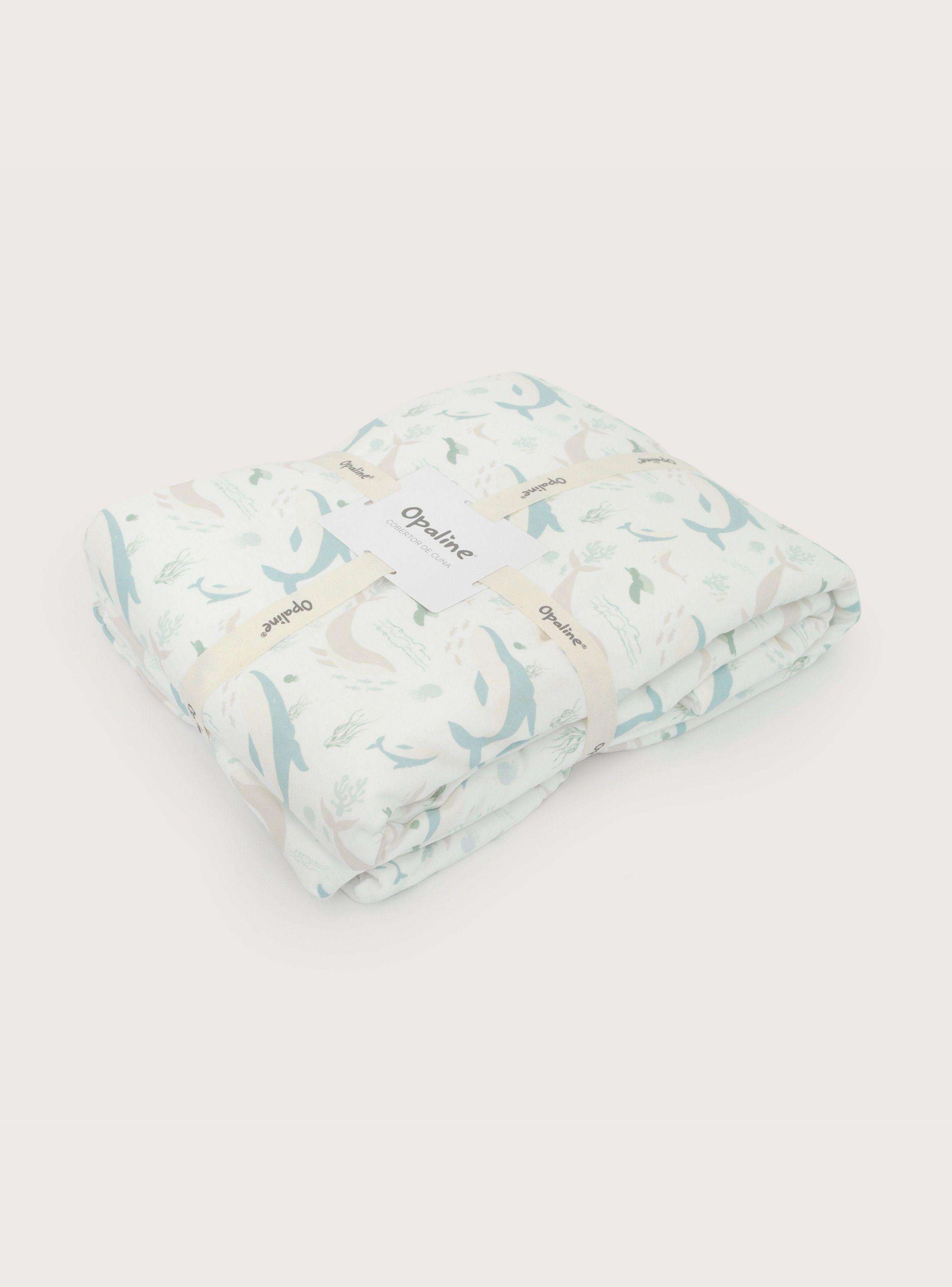 Cobertor De Cuna Estampado Blanco Bebé Niño-0