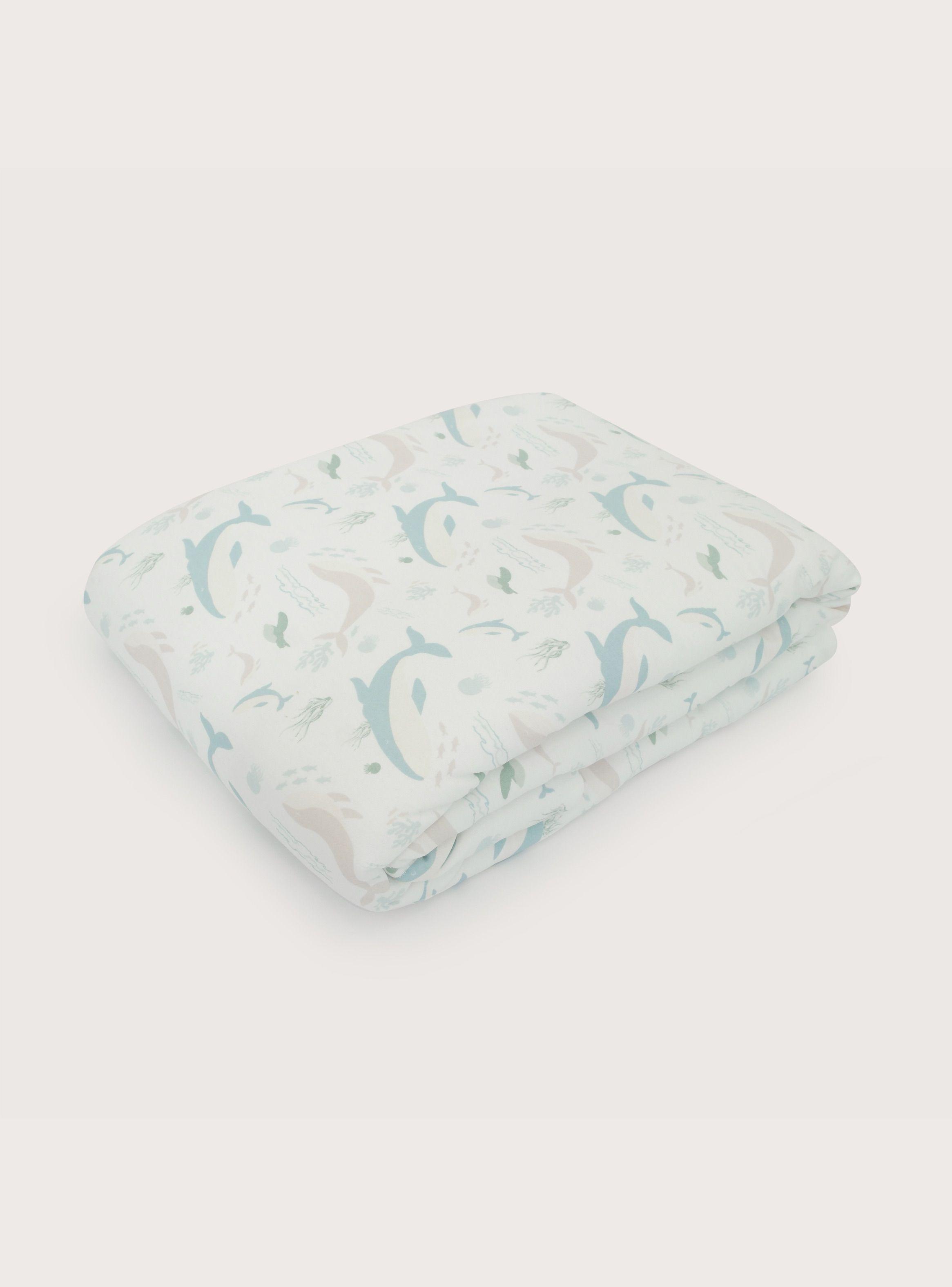 Cobertor De Cuna Estampado Blanco Bebé Niño-1