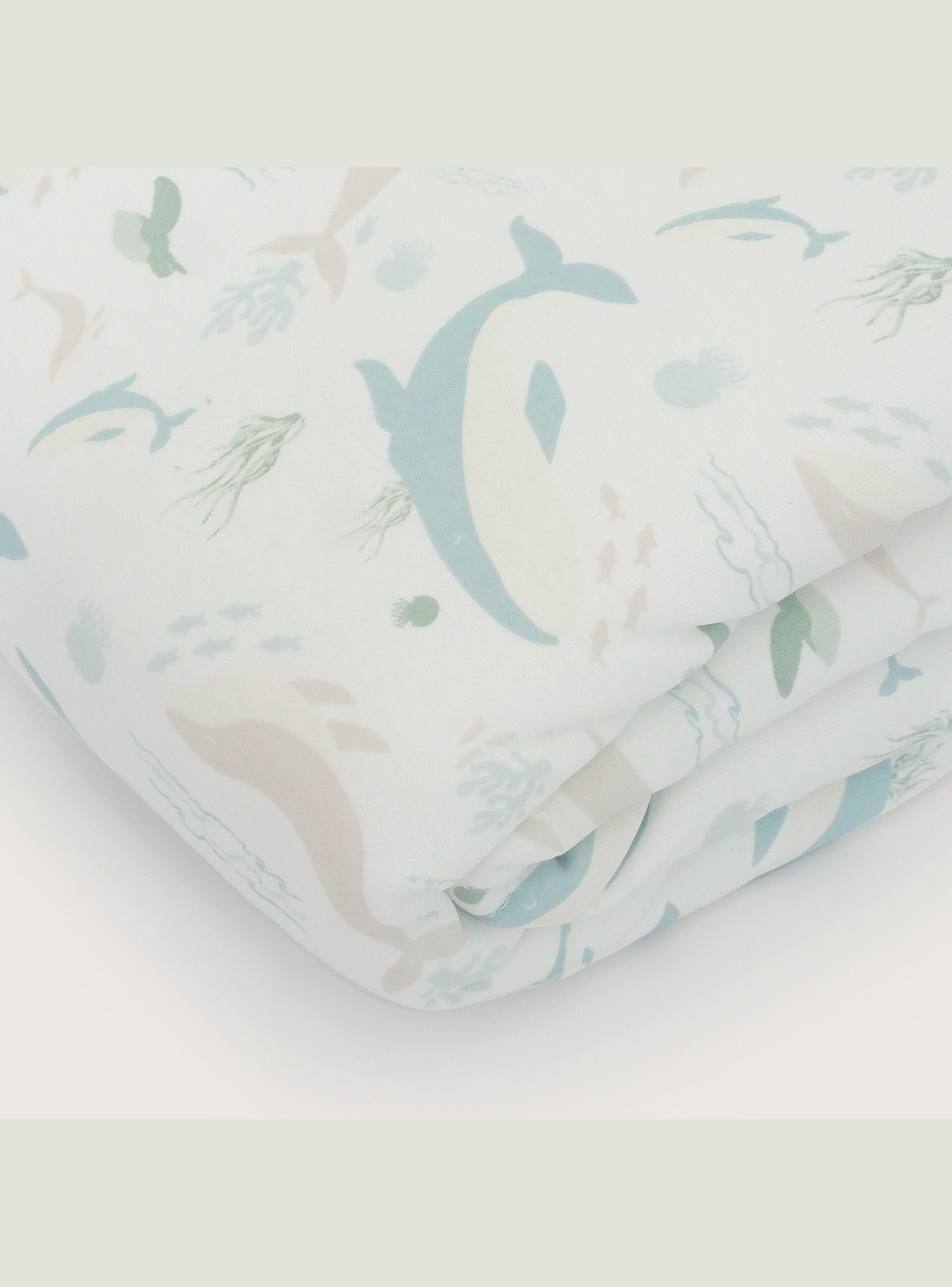 Cobertor De Cuna Estampado Blanco Bebé Niño-2