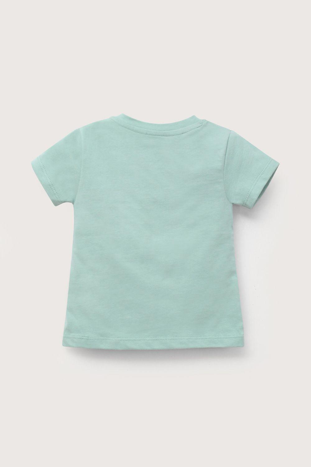 Polera manga corta verde de niño-2