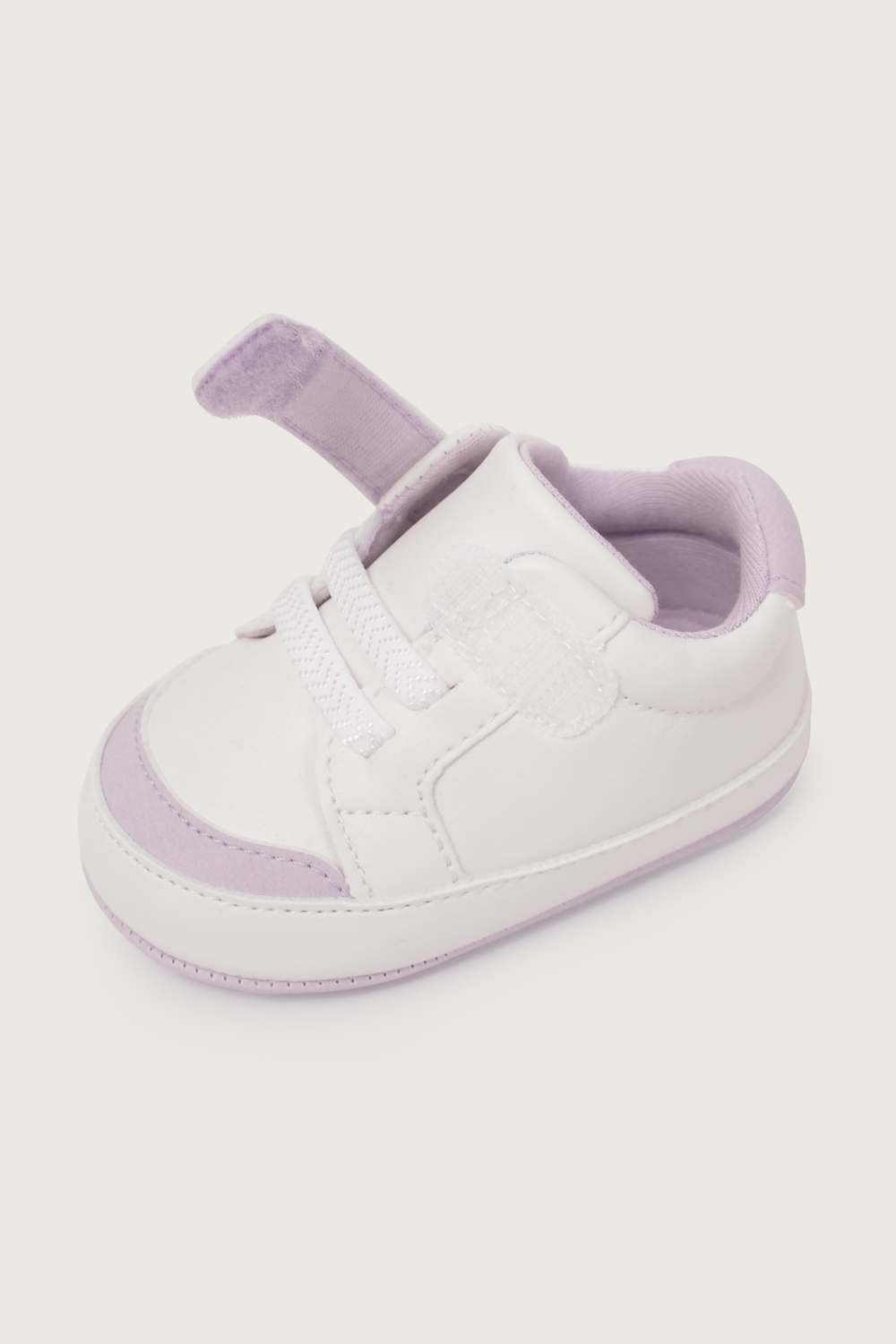 Zapatilla bebé blanca de niña-6