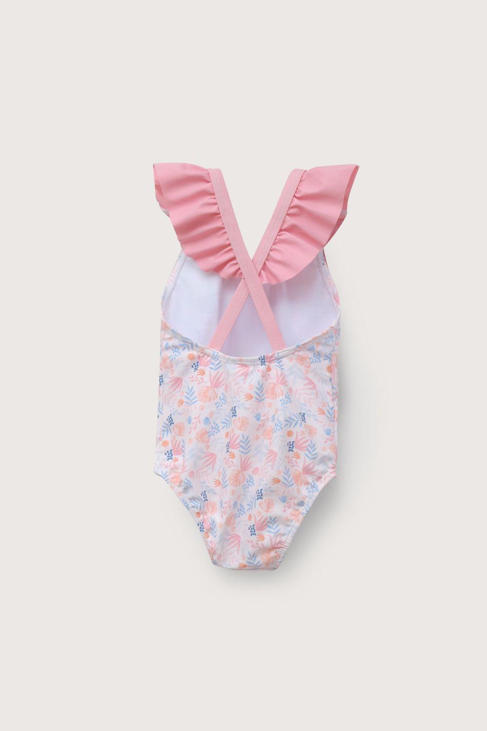 Traje de baño rosado de niña-2