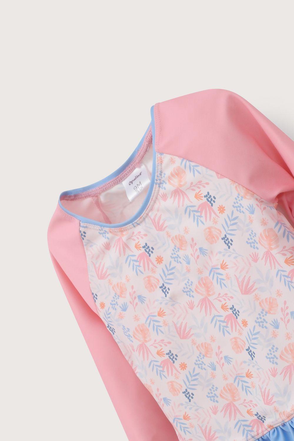 Traje de baño 2 piezas rosado de niña-4