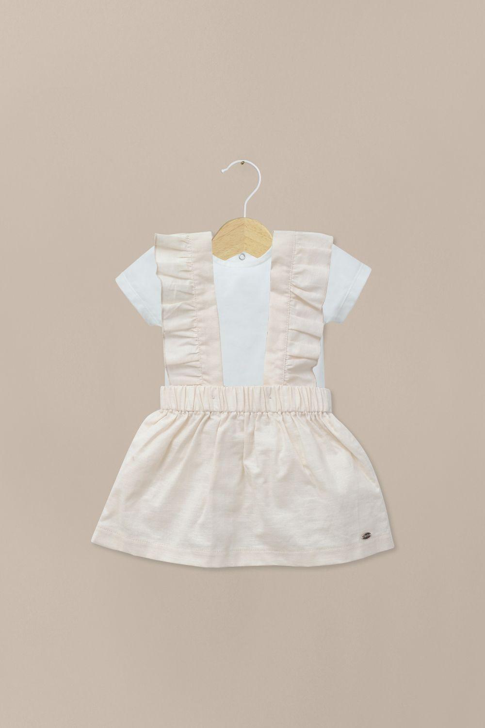 Conjunto beige de bebé niña-0