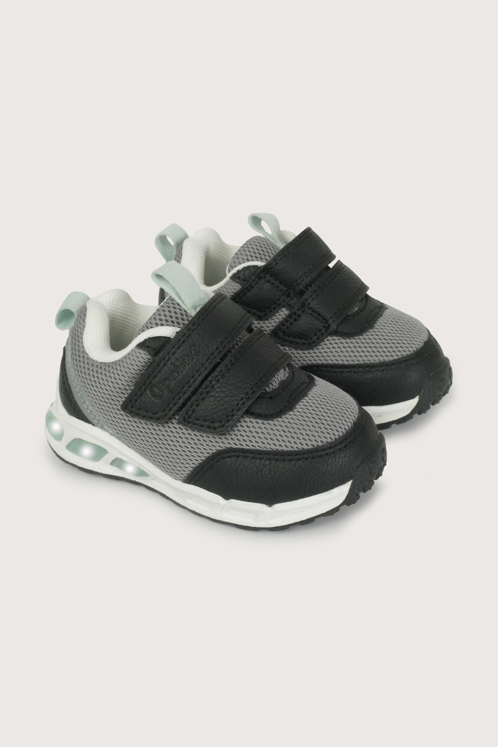 Zapatilla luz negra de niño-0