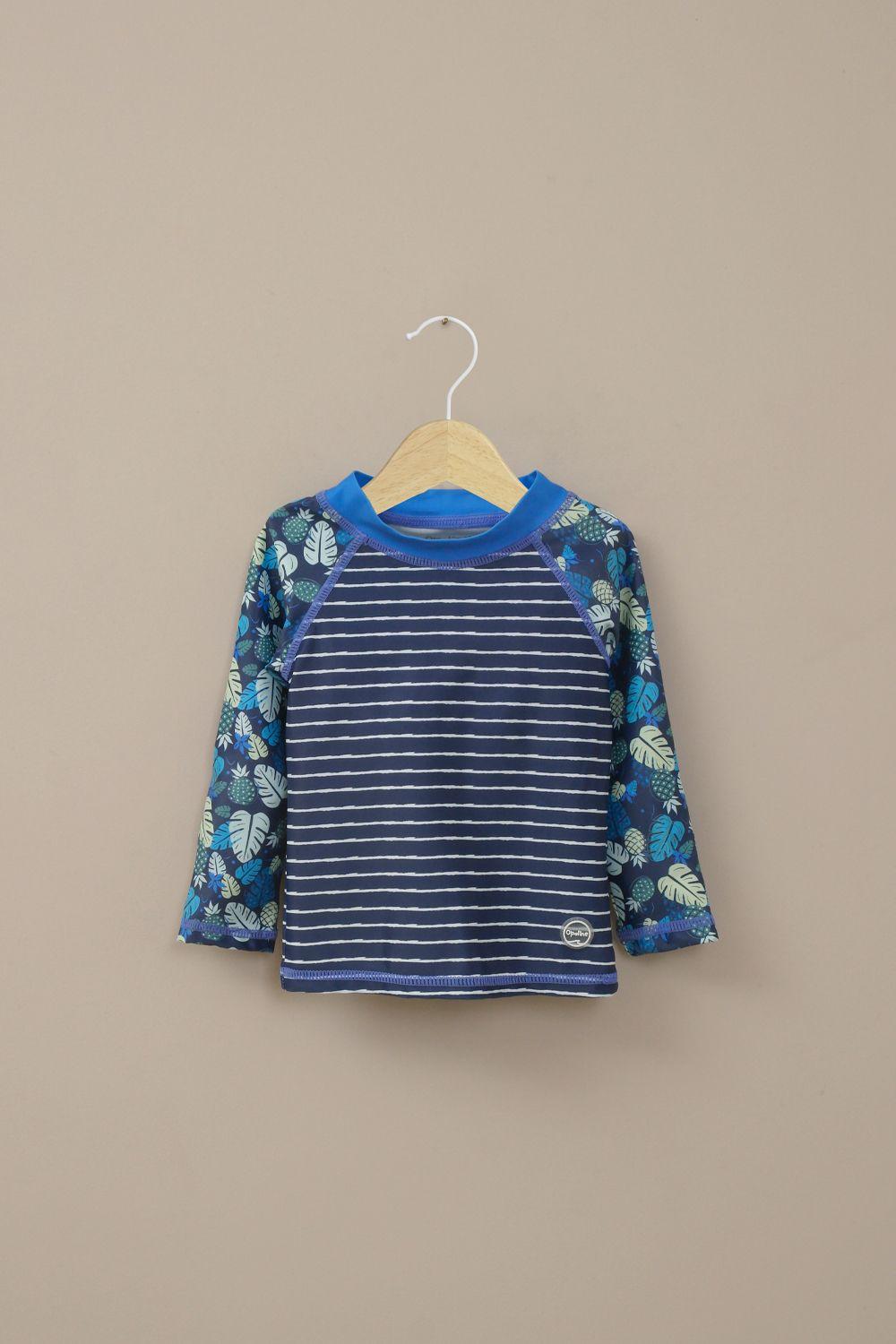 Polera traje de baño azul de niño-0