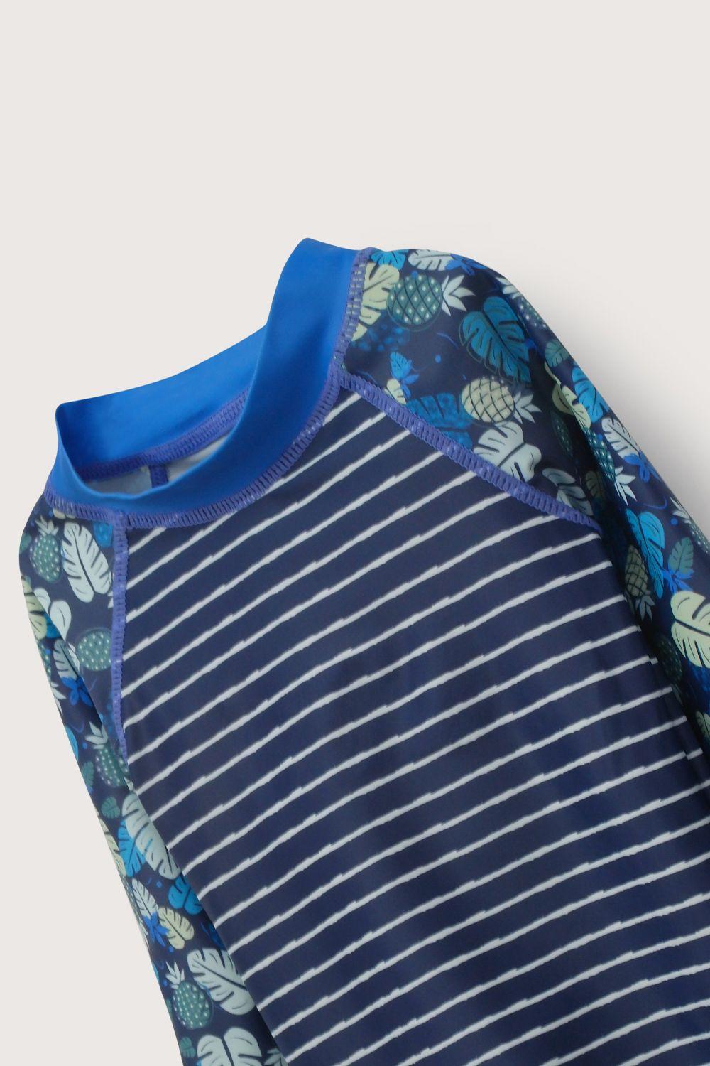 Polera traje de baño azul de niño-3