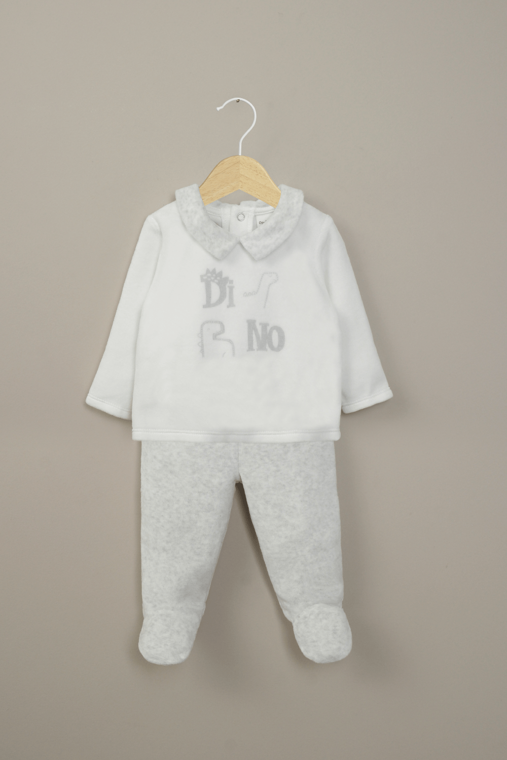 Conjunto plush gris de bebé niño-0