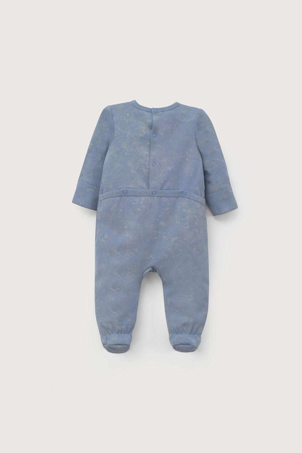 Osito azul con apertura en la espalda de bebé niño-2