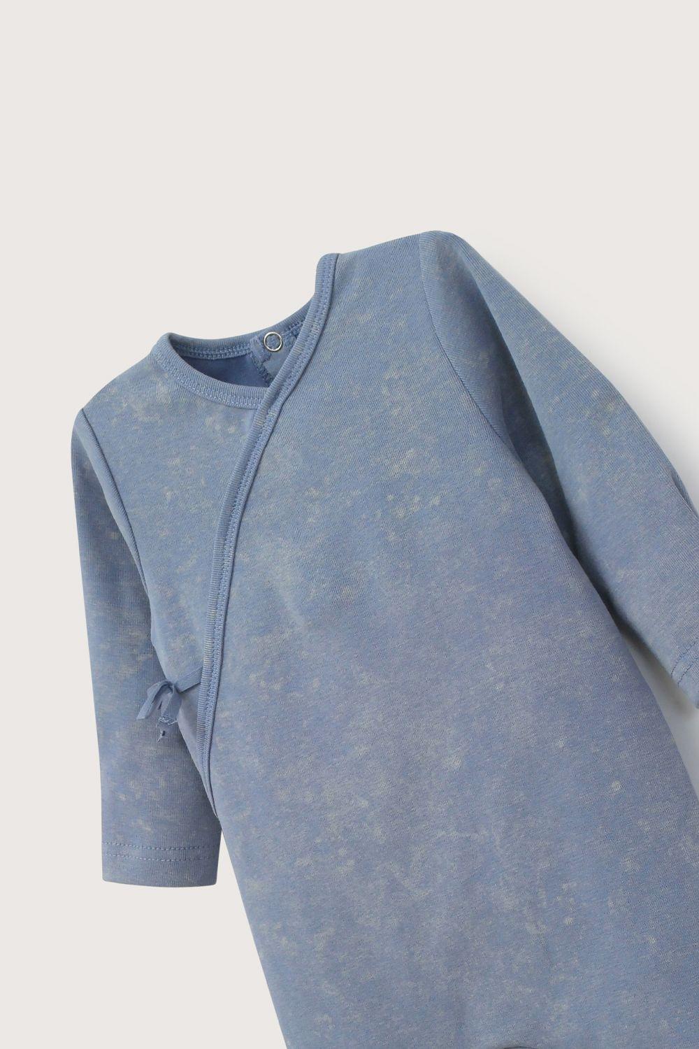 Osito azul con apertura en la espalda de bebé niño-3