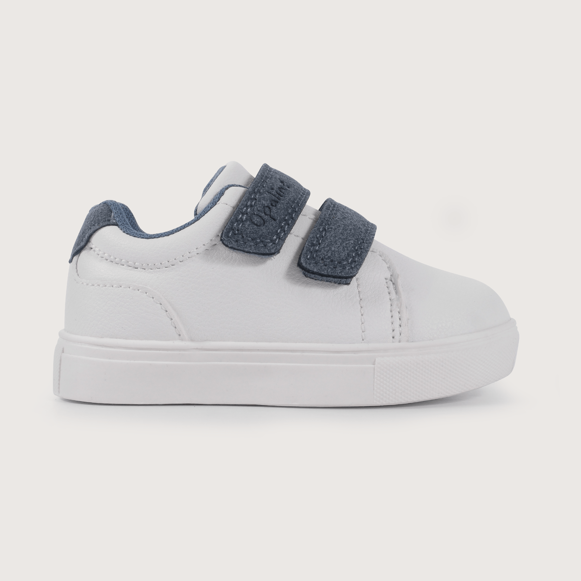 Zapatilla con velcros blanca de niño-1