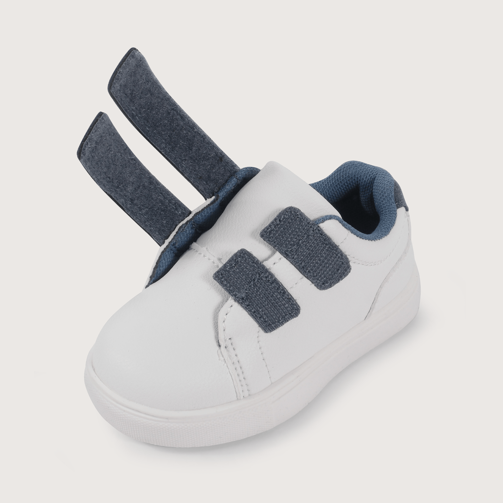 Zapatilla con velcros blanca de niño-6