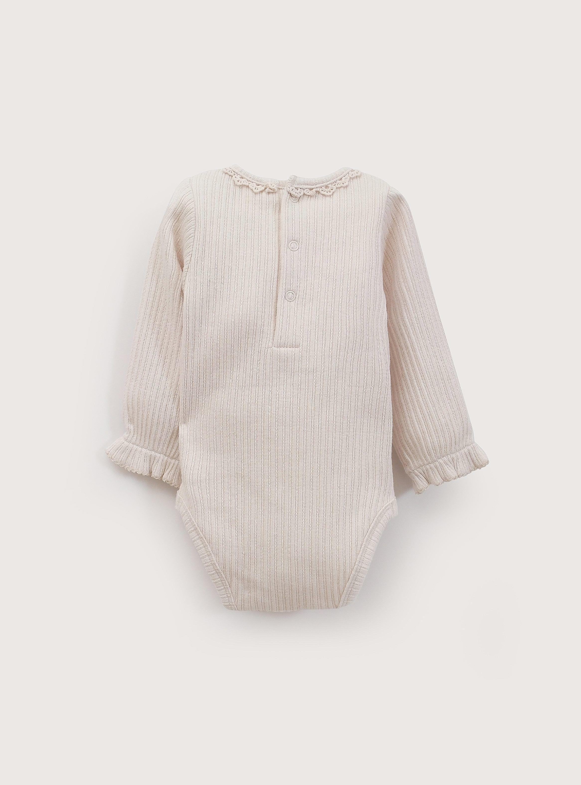 Body Bebe Niña Crema-2
