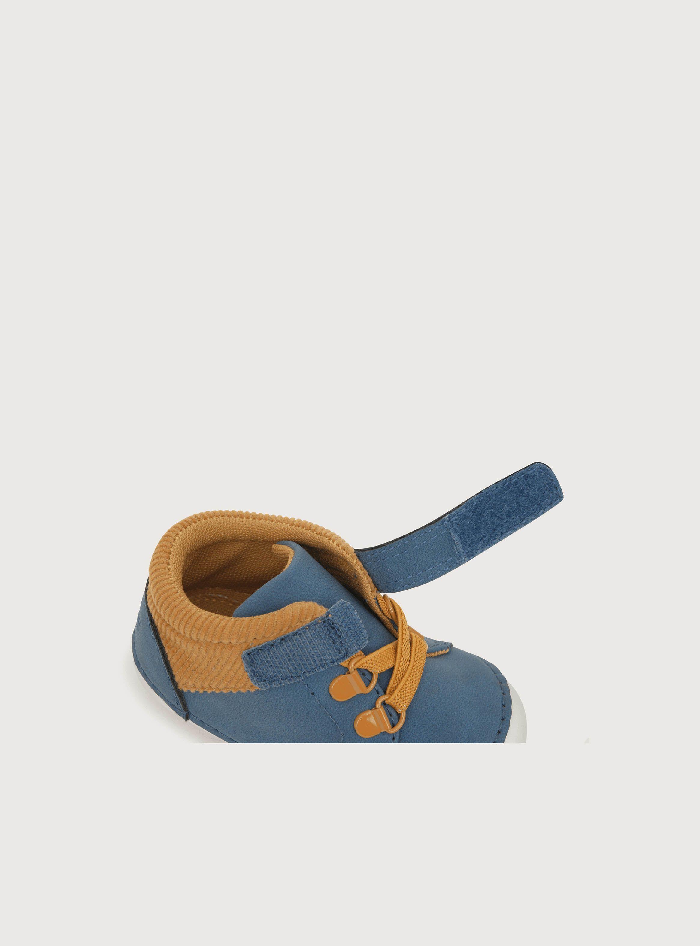 Botín de niño gateador velcro elastico Azul (17 a 19)-4