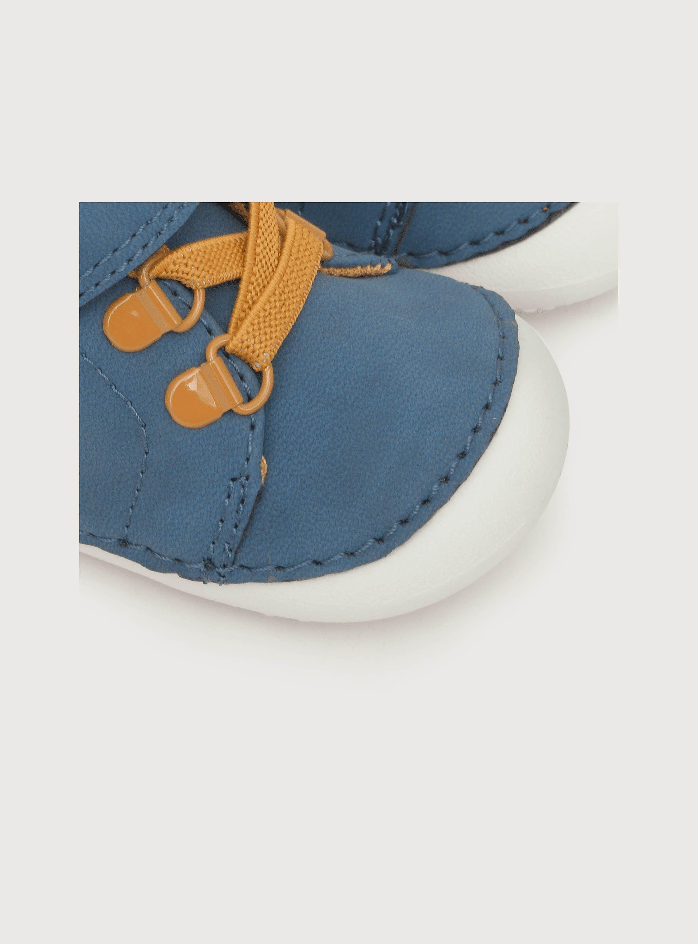 Botín de niño gateador velcro elastico Azul (17 a 19)-5