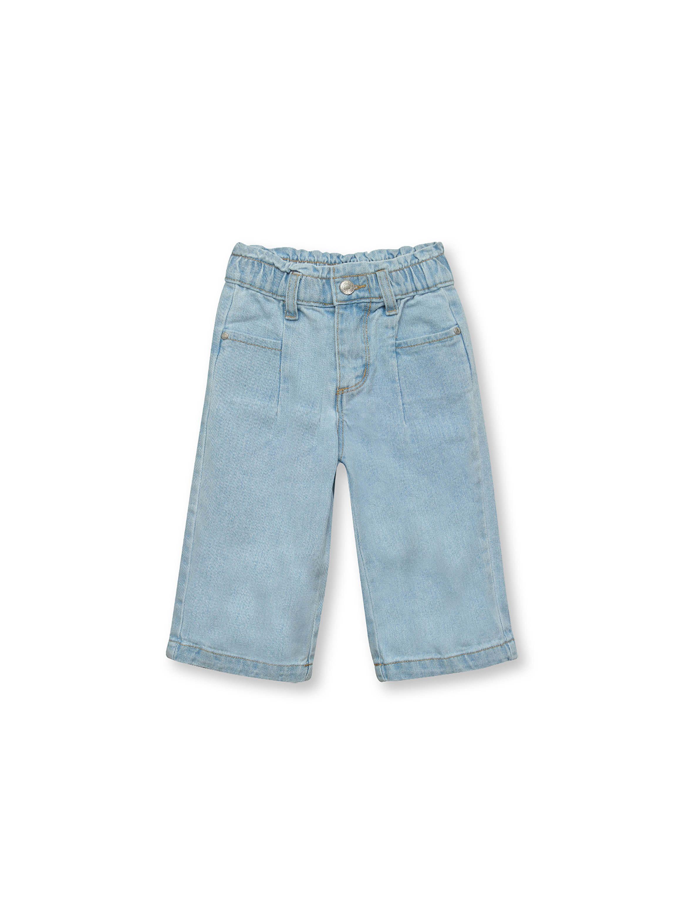 Jeans De Niña Pierna Ancha Celeste (6M A 4A) Opaline-0