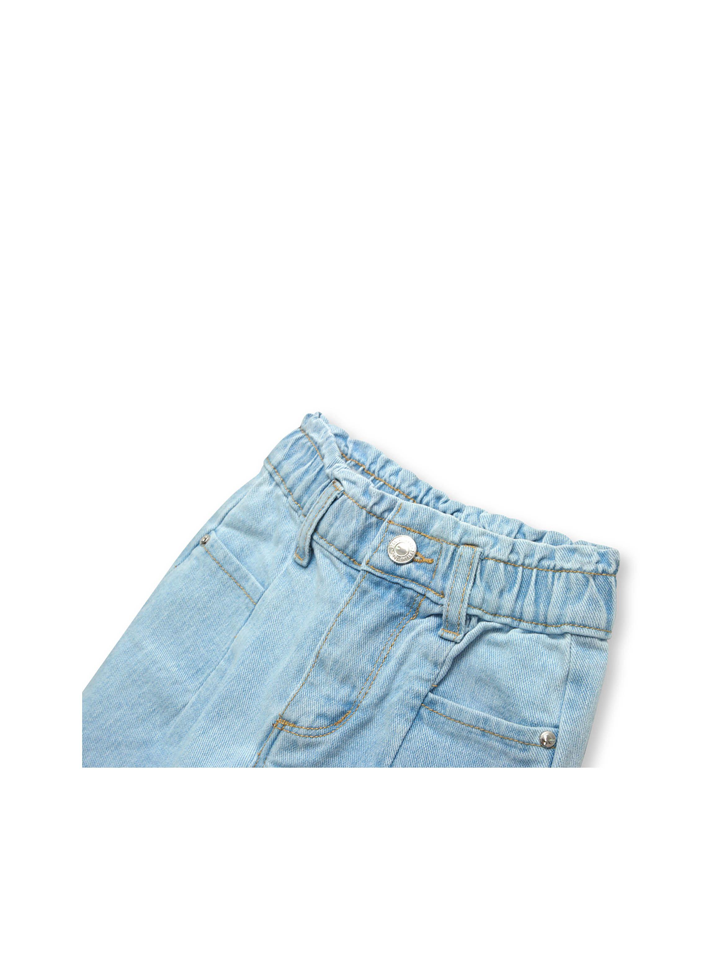Jeans De Niña Pierna Ancha Celeste (6M A 4A) Opaline-2