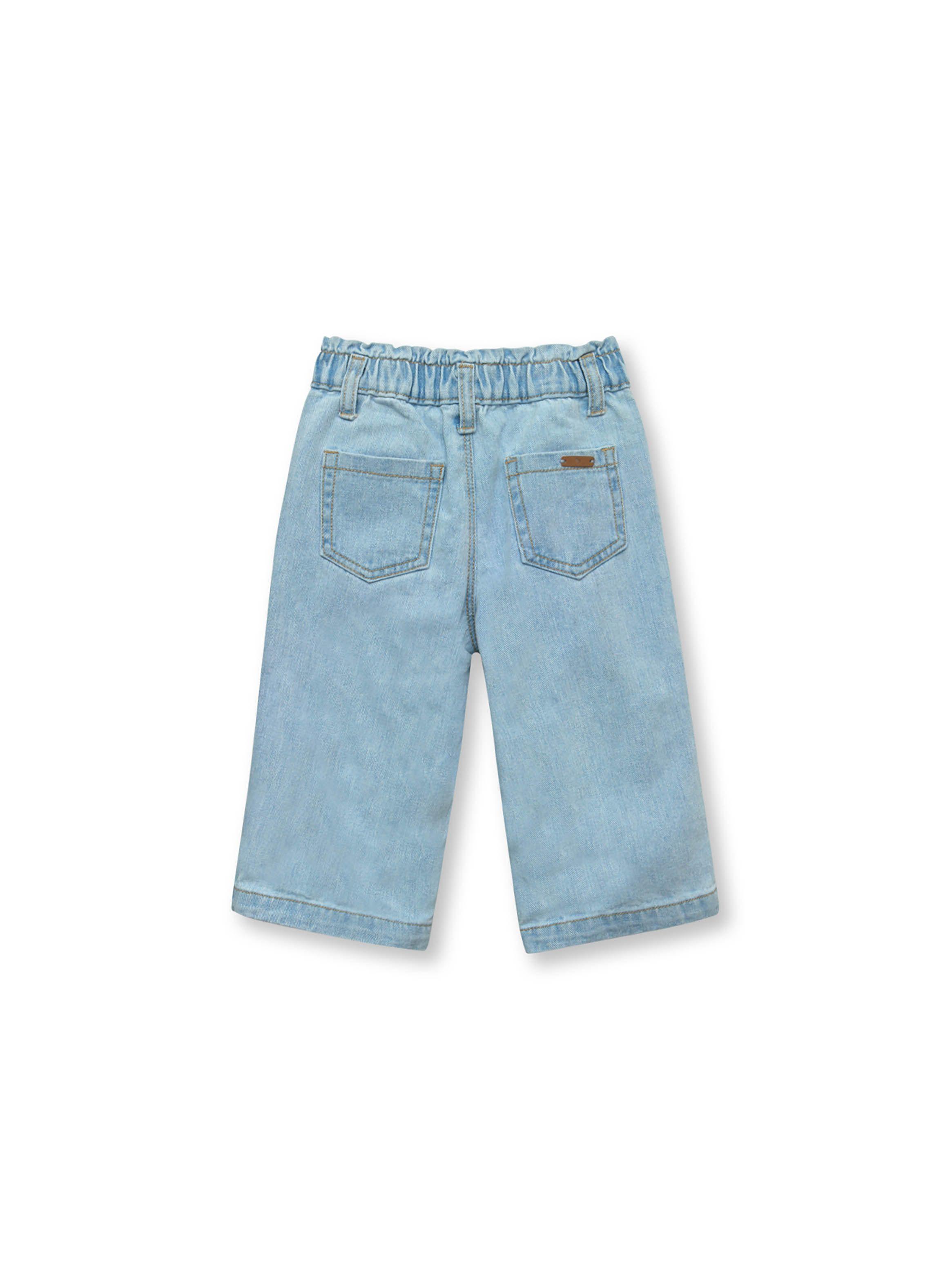 Jeans De Niña Pierna Ancha Celeste (6M A 4A) Opaline-1