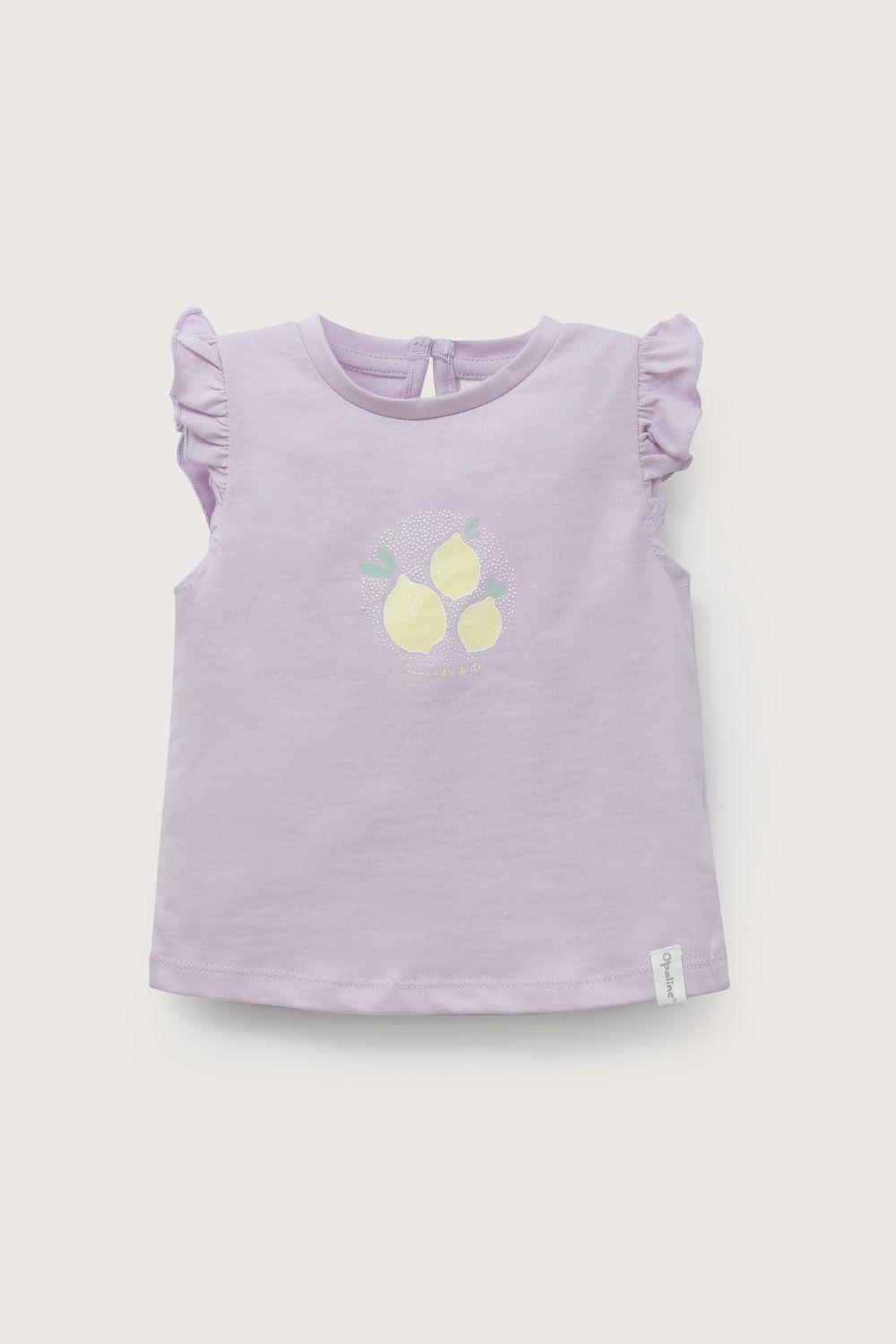 Polera manga corta lila de niña-1