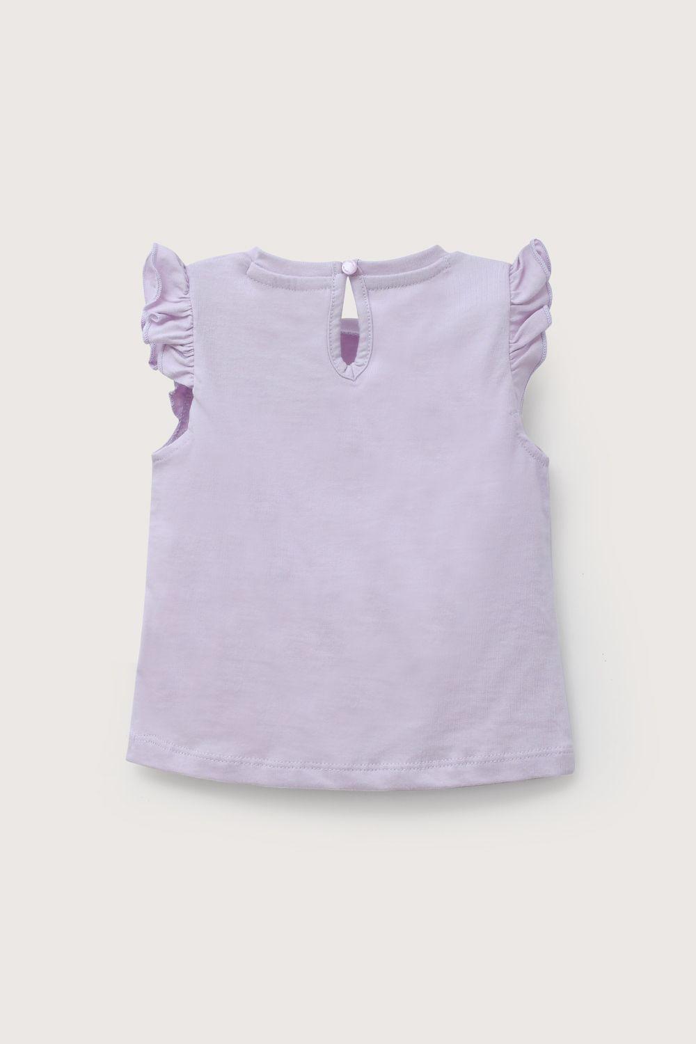 Polera manga corta lila de niña-2