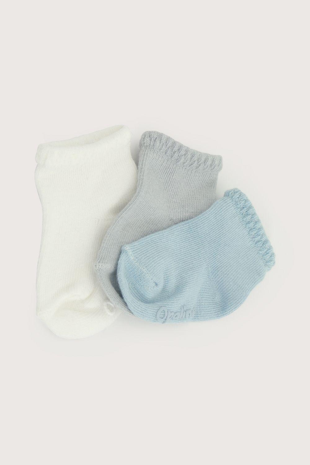 Pack de 3 calcetines azules de bebe-2