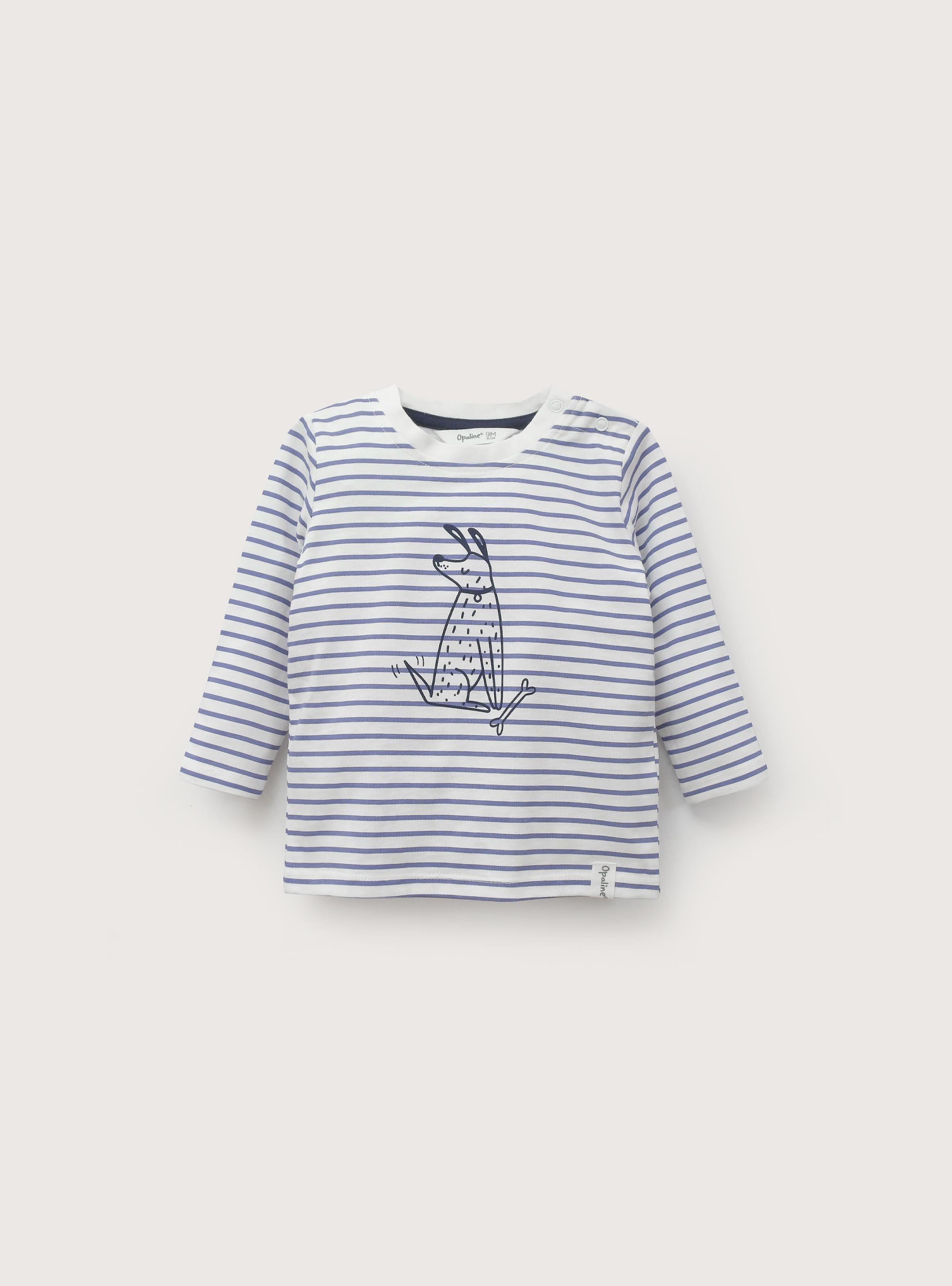 Polera Infant Niño Azul Lineas-0