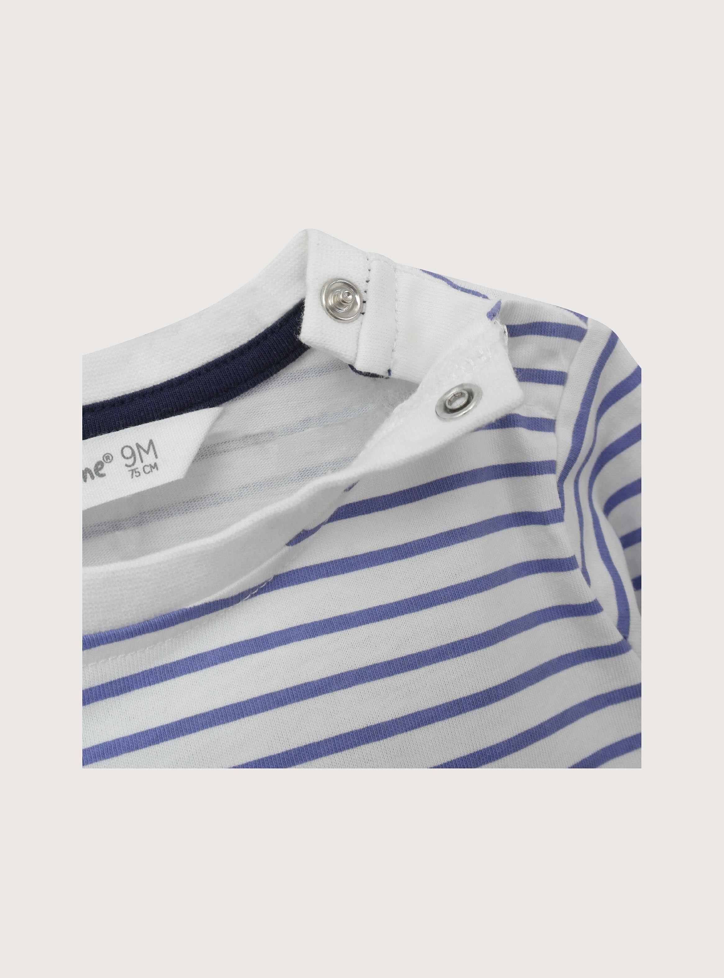 Polera Infant Niño Azul Lineas-2