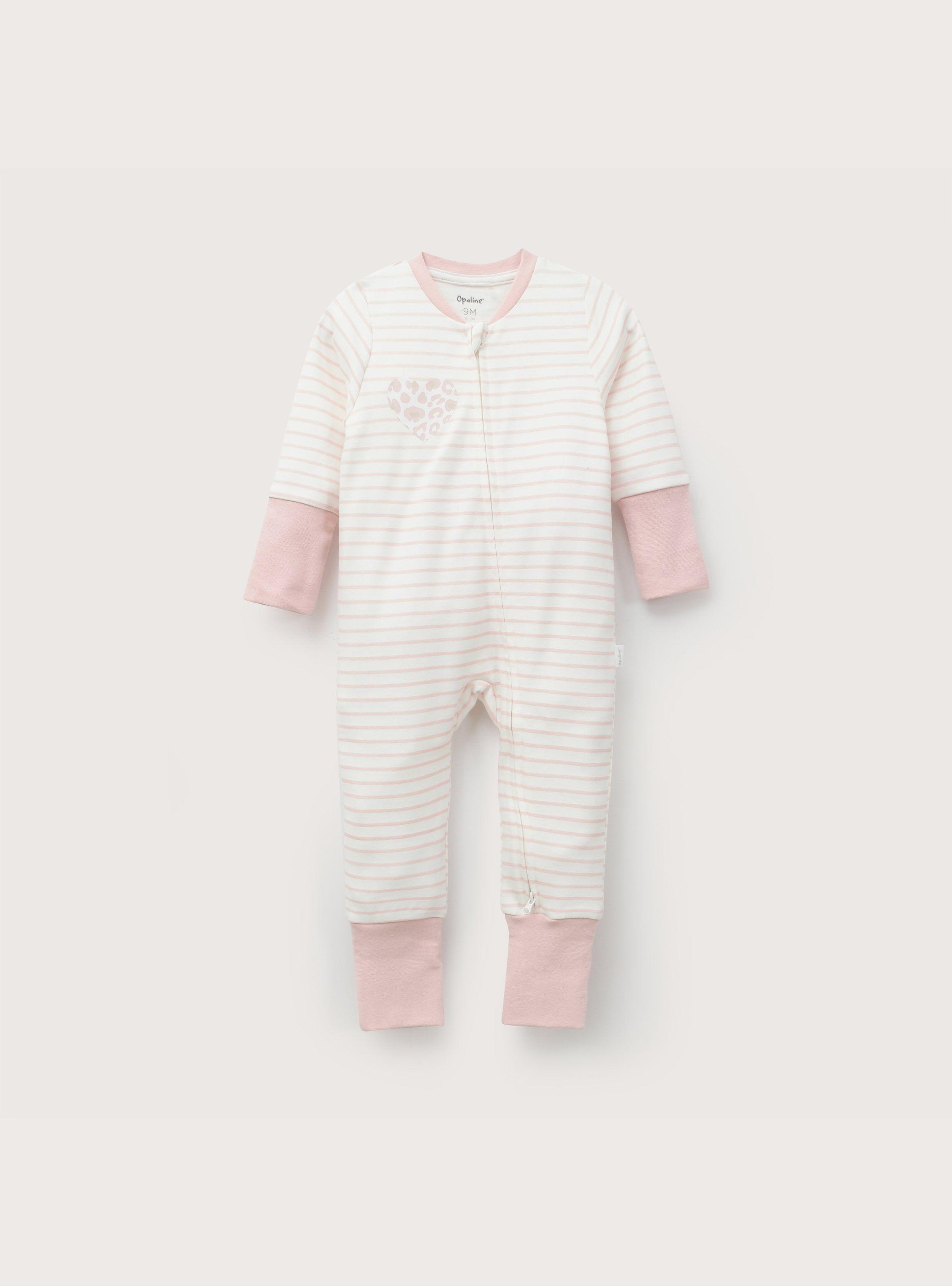 Pijama Rayado Blanco Infant Niña-0