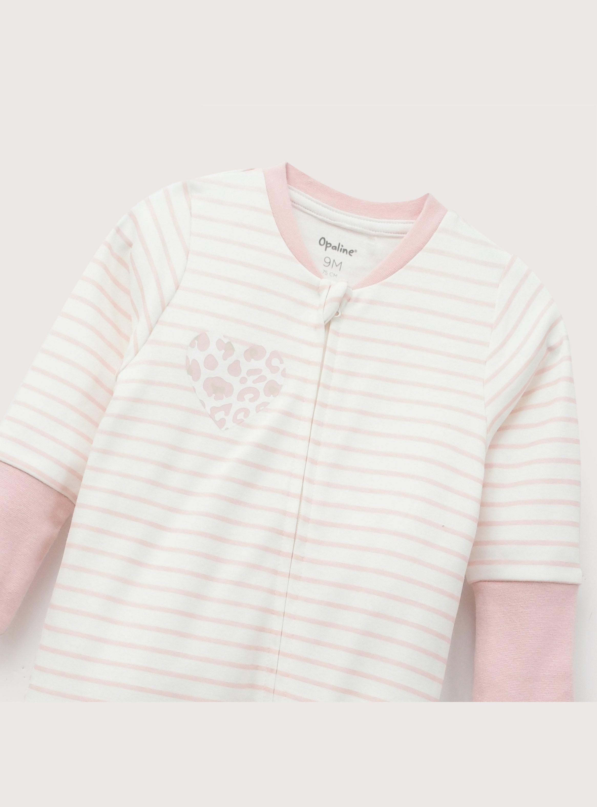 Pijama Rayado Blanco Infant Niña-2