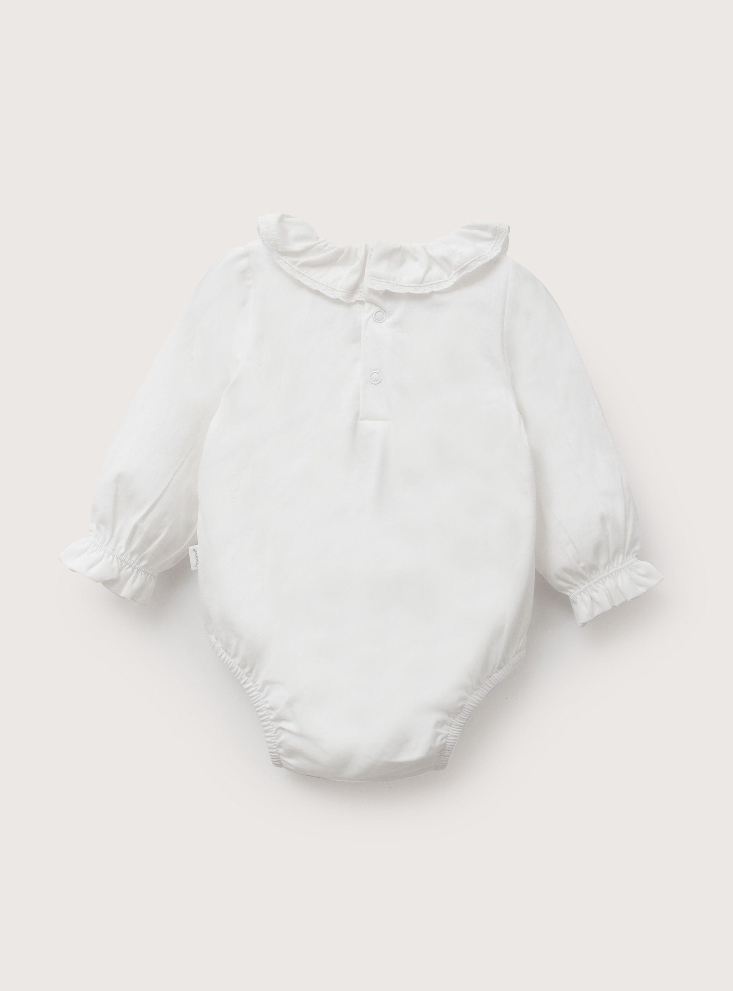 Bombacho Manga Larga Blanco Bebe Niña-2