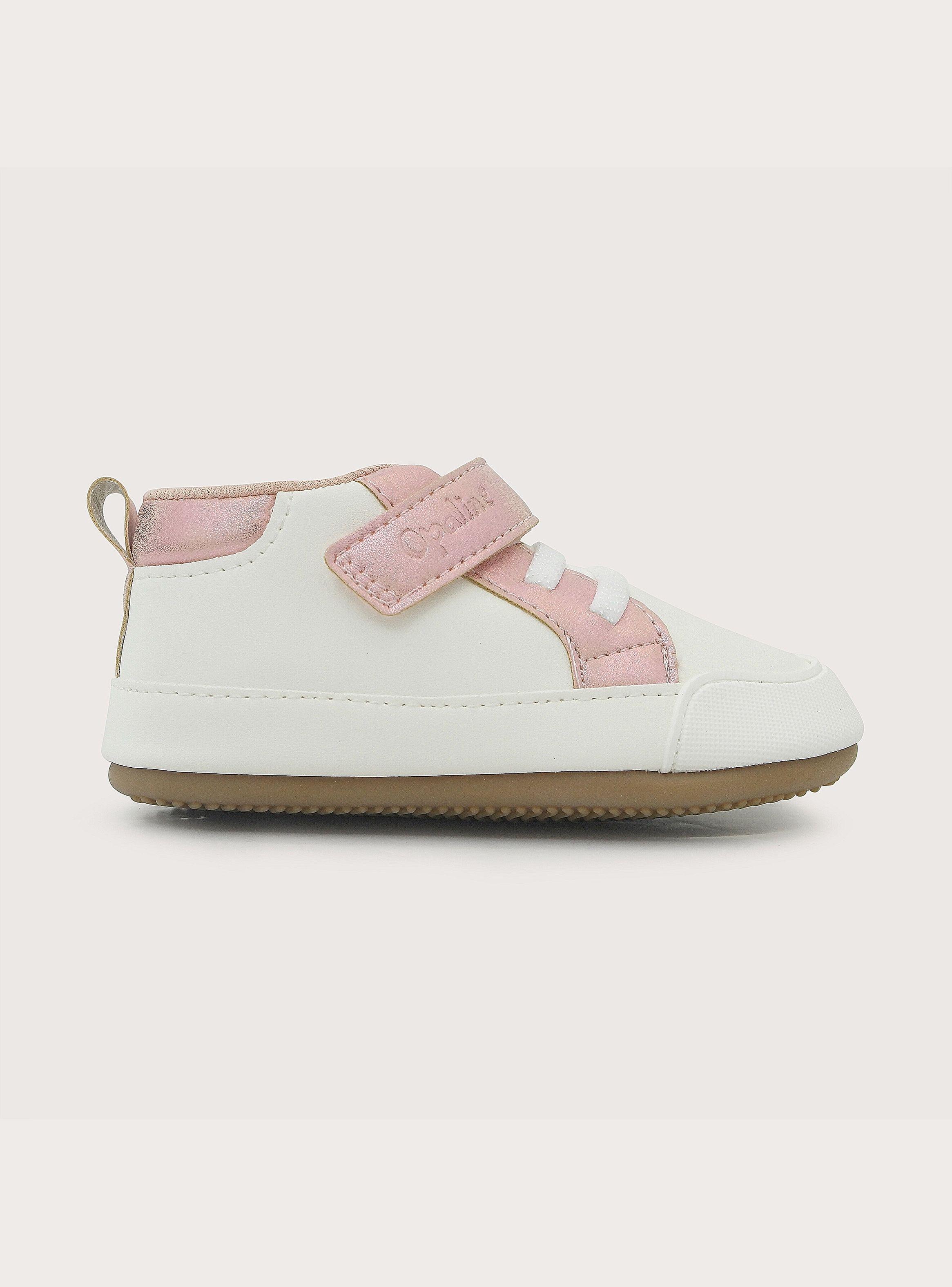 Zapatilla Casual Flex Blanca Rosada Niña-2