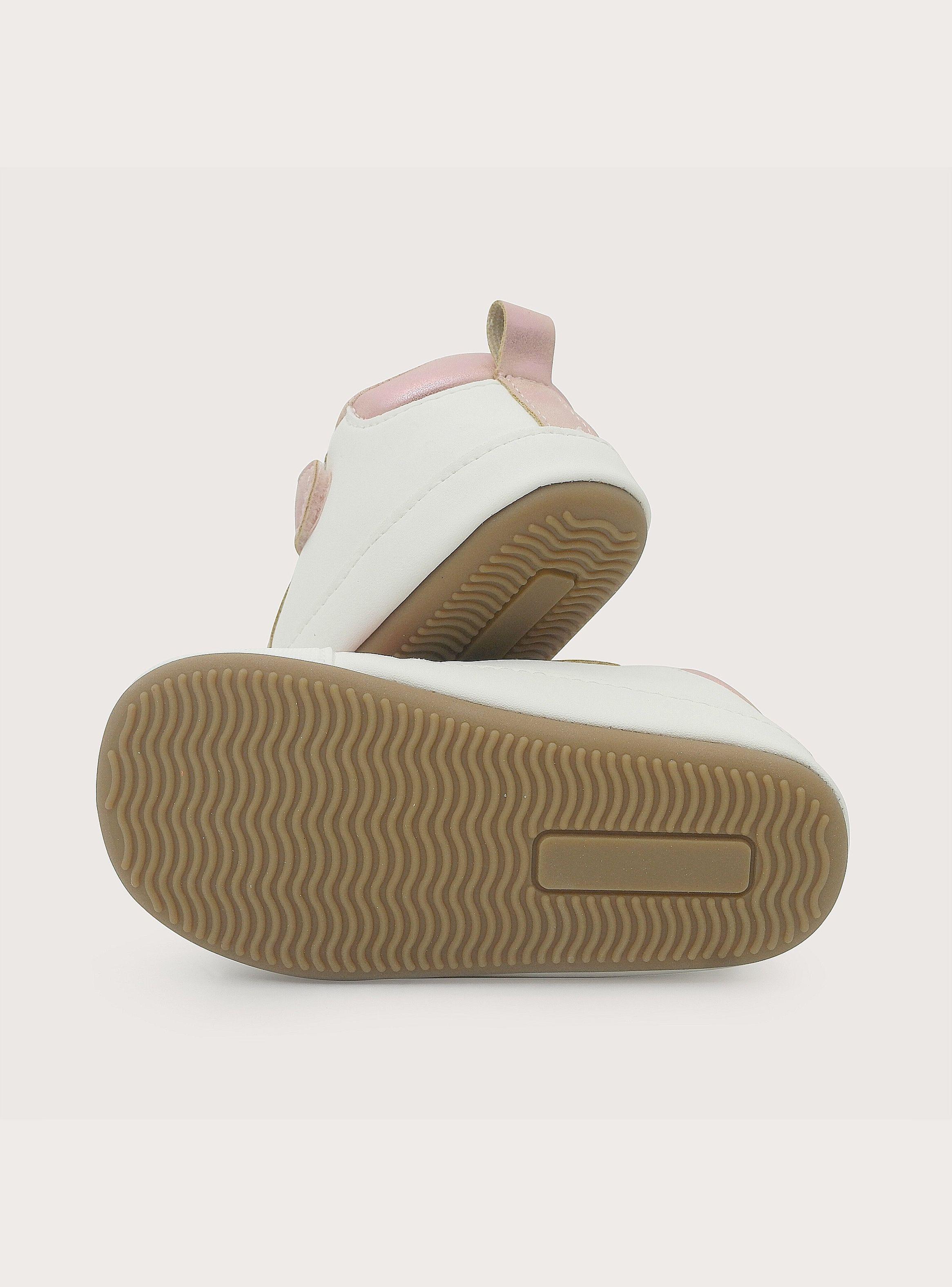 Zapatilla Casual Flex Blanca Rosada Niña-3