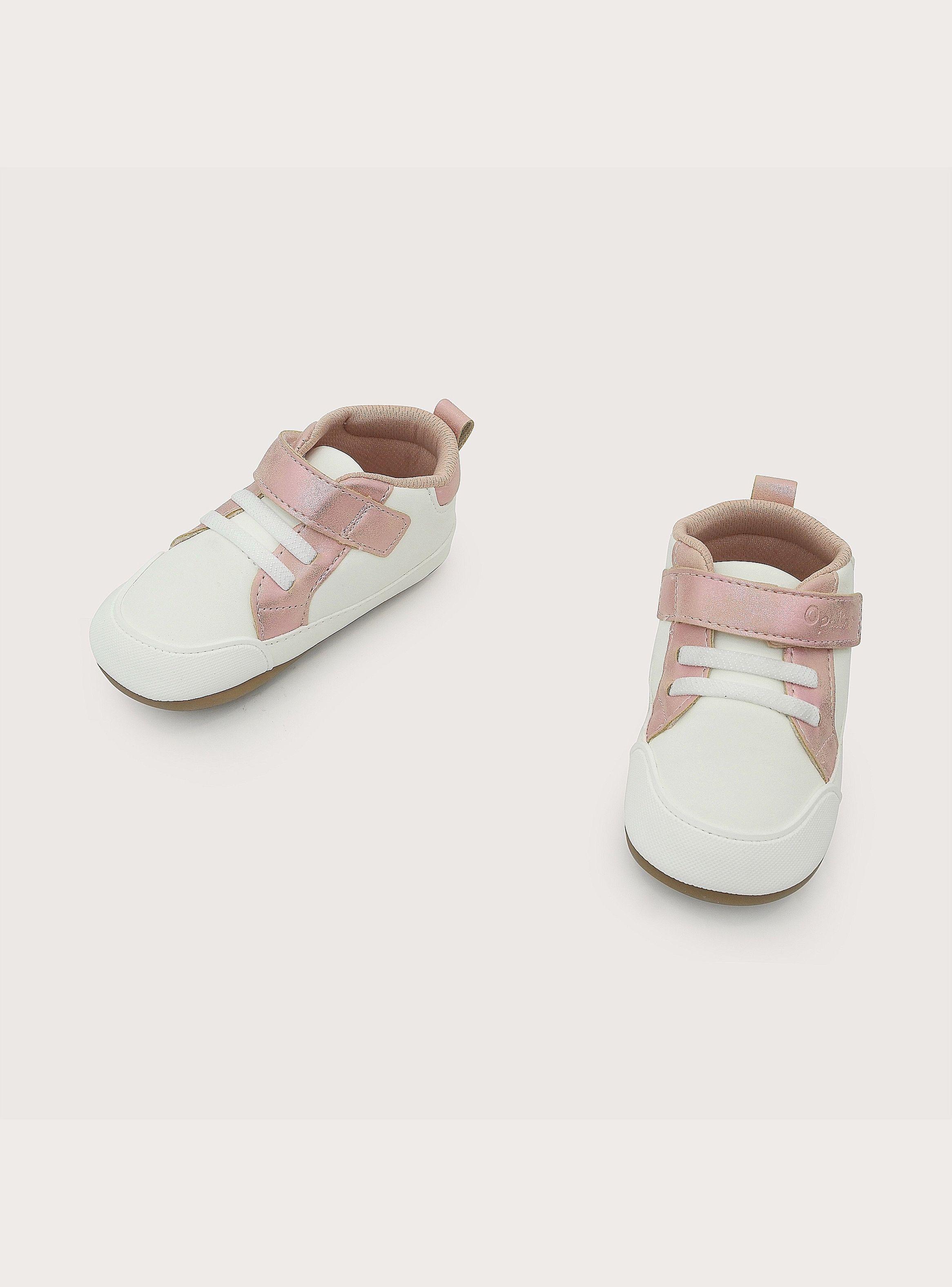 Zapatilla Casual Flex Blanca Rosada Niña-4